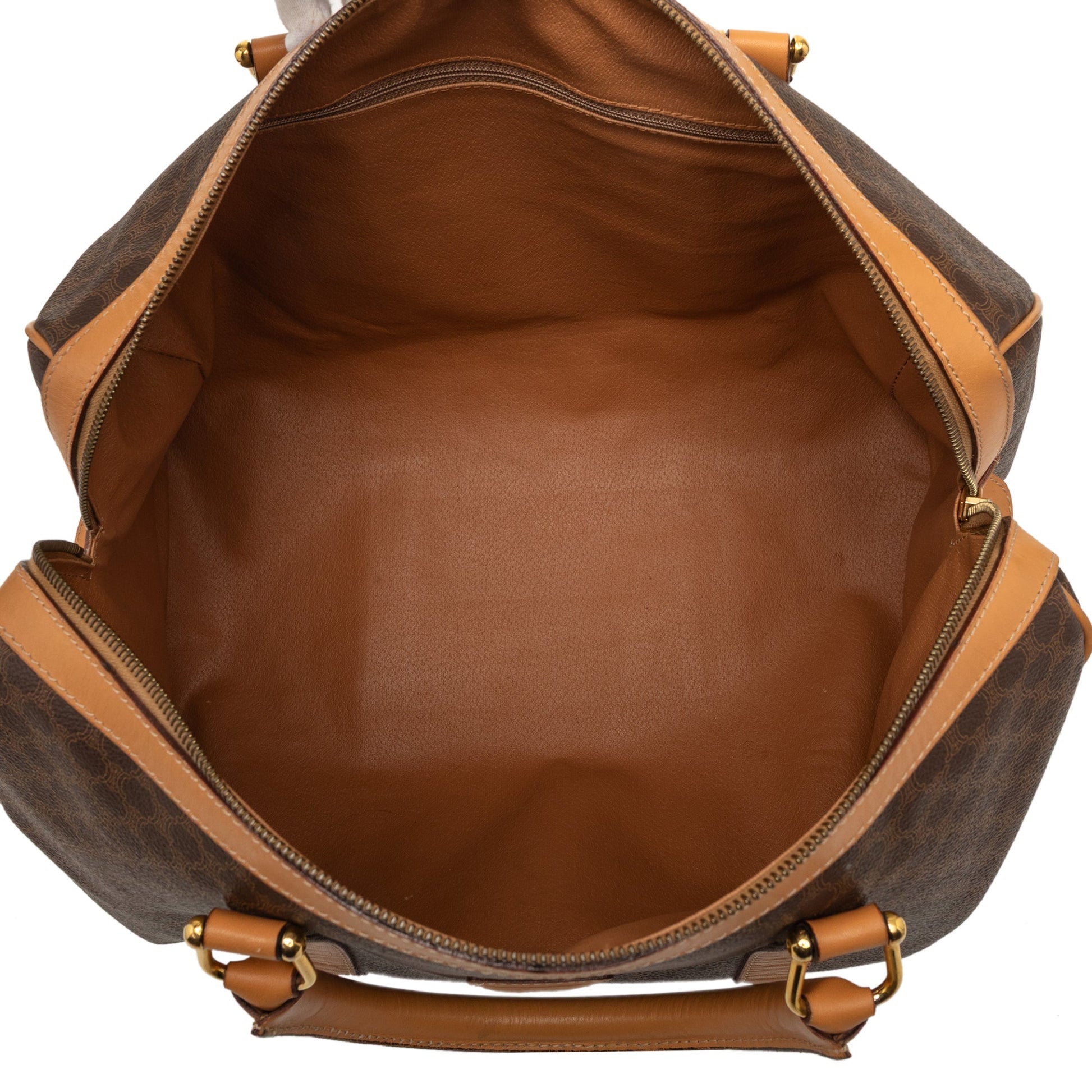 Celine Macadam Coated Canvas Boston Bag