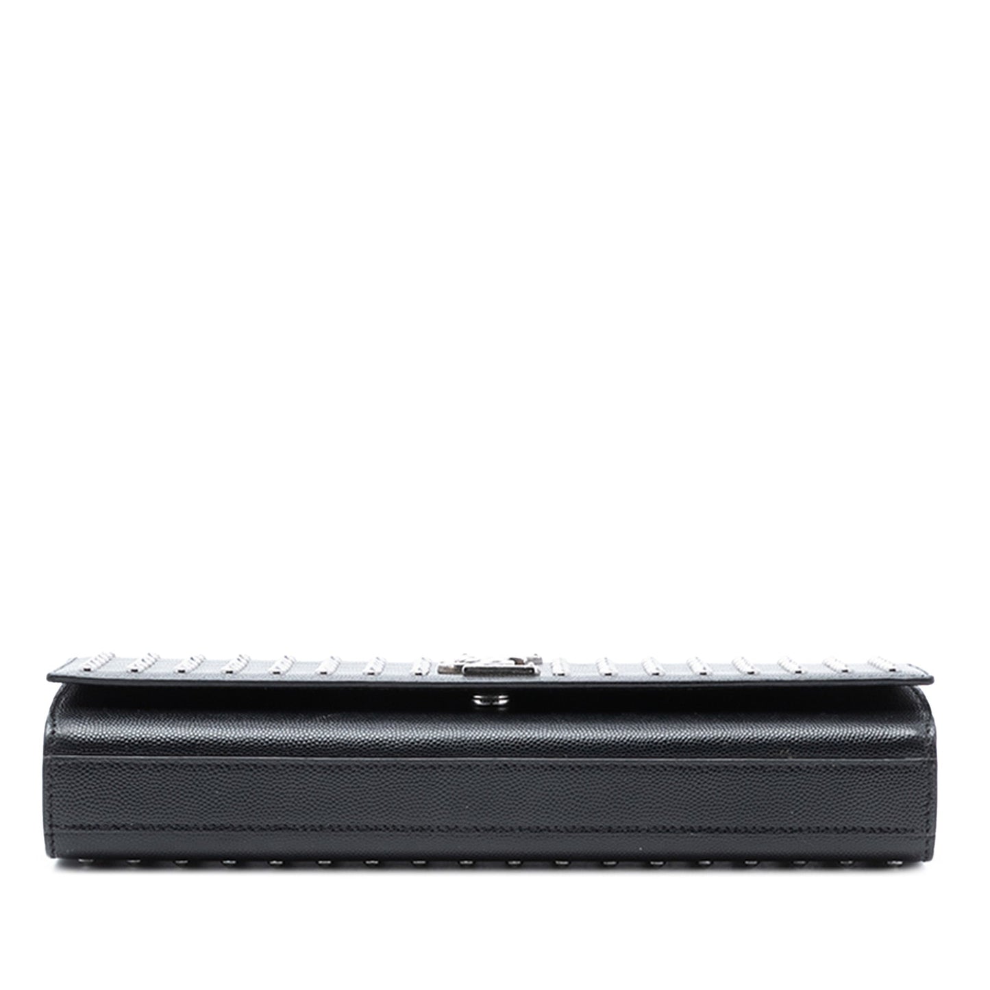 Saint Laurent Grain De Poudre Classic Monogram Studded Clutch