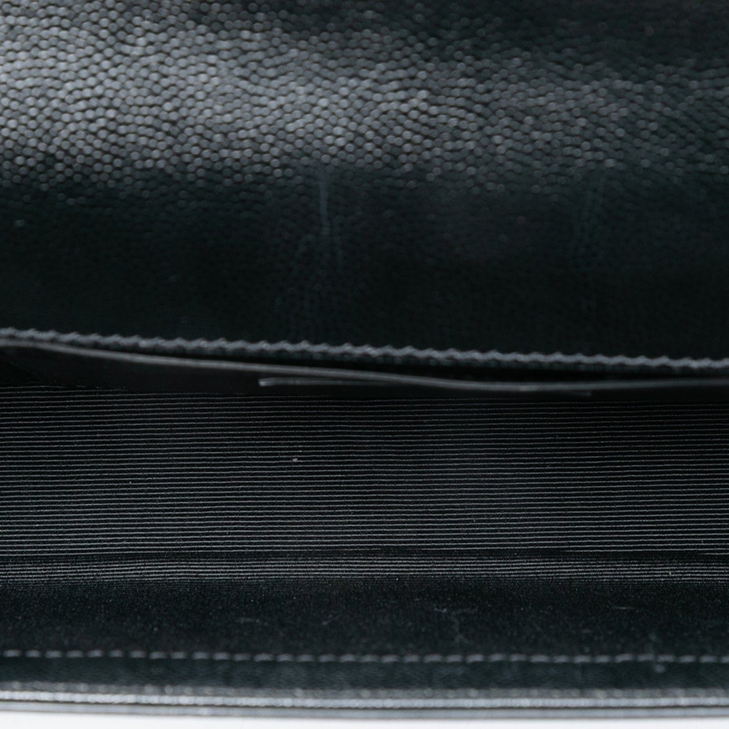 Saint Laurent Grain De Poudre Classic Monogram Studded Clutch