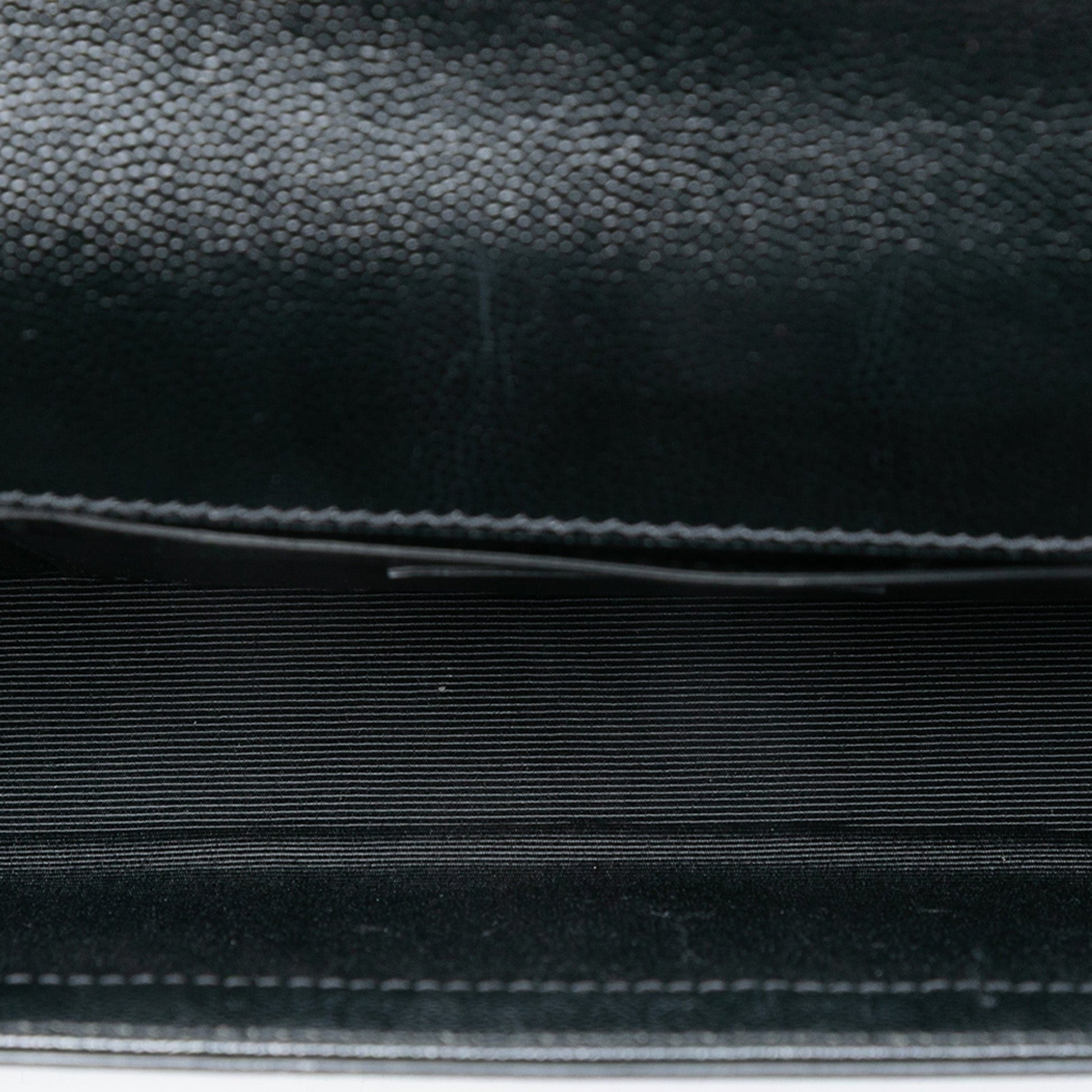 Saint Laurent Grain De Poudre Classic Monogram Studded Clutch