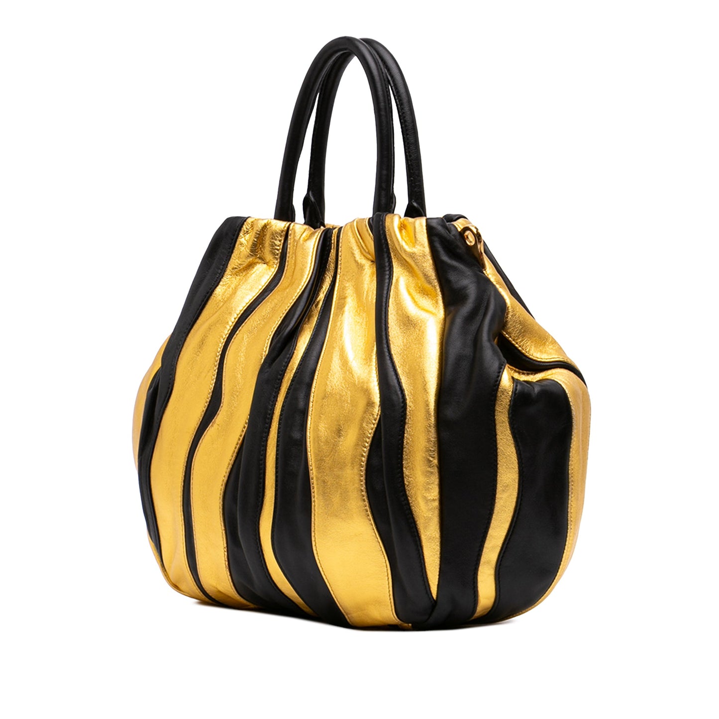 Prada Bicolor Nappa Waves Satchel