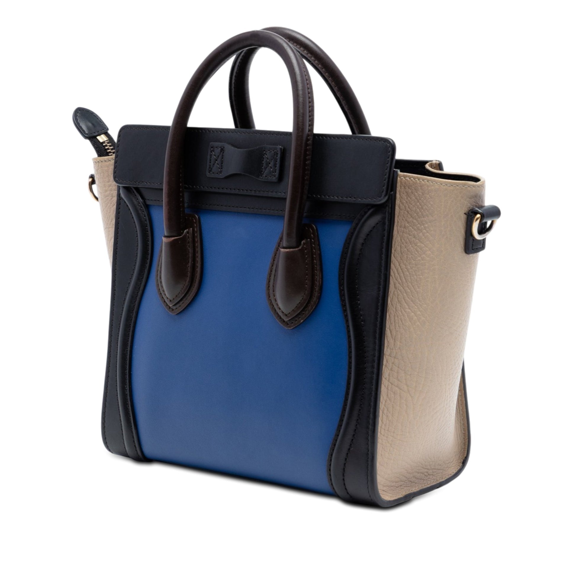 Celine Nano Tricolor Leather Luggage Tote