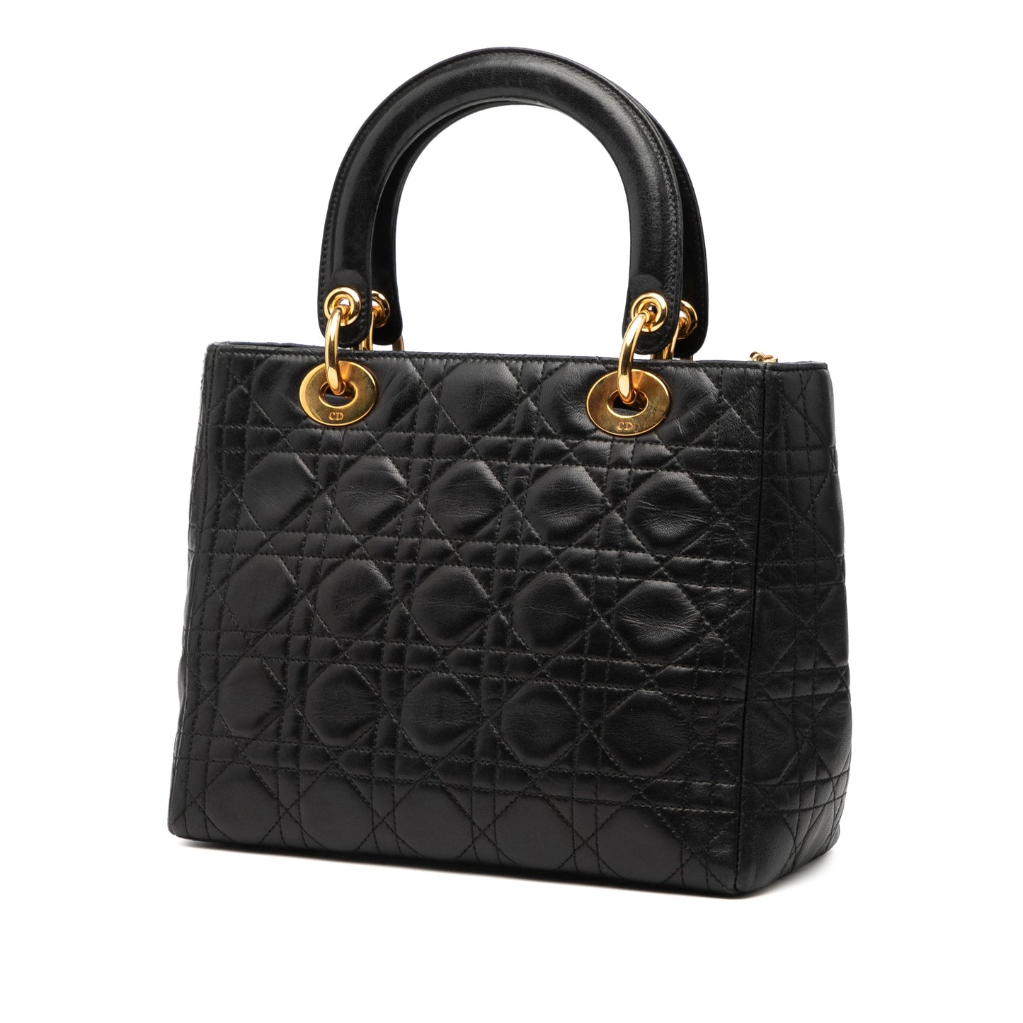 Medium Lambskin Cannage Lady Dior