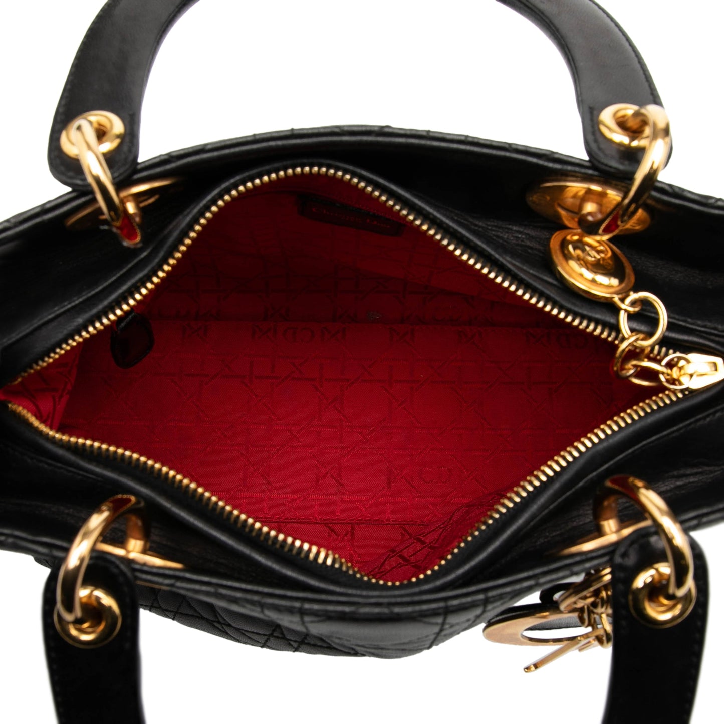 Medium Lambskin Cannage Lady Dior
