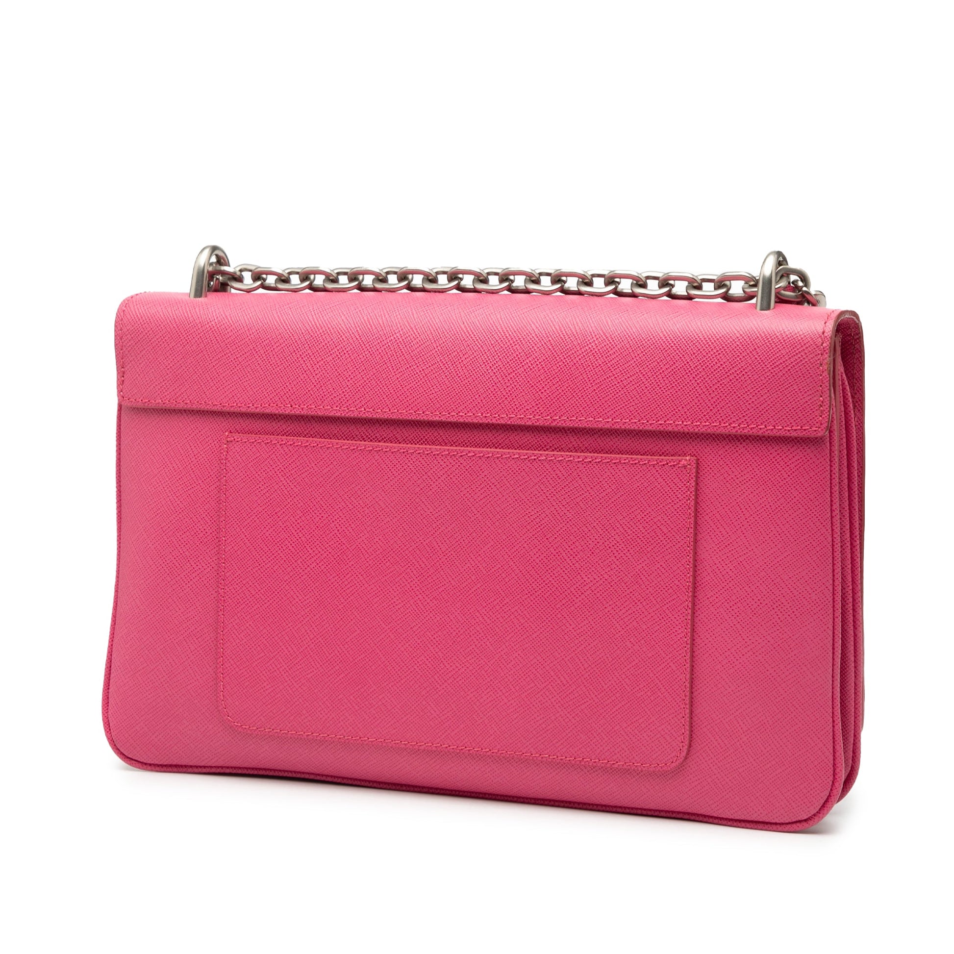 Prada Saffiano Lux Lock Chain Flap