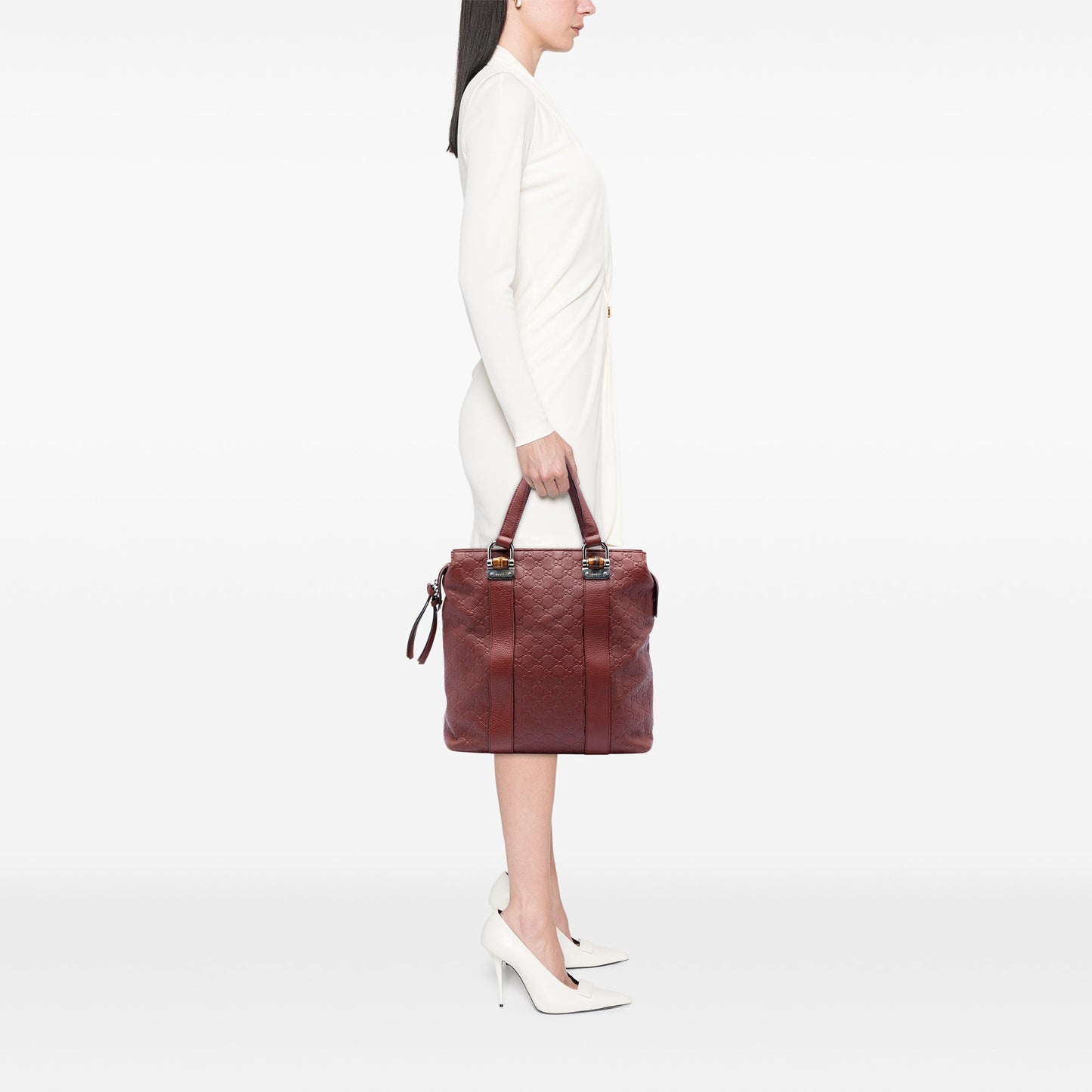 Gucci Guccissima Tender Bamboo Bar Tote