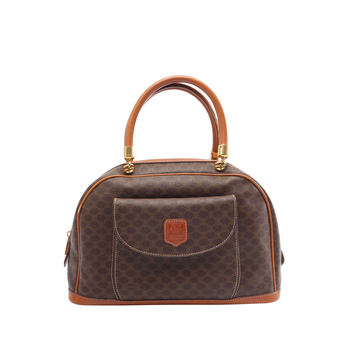 Celine Macadam Coated Canvas Handbag