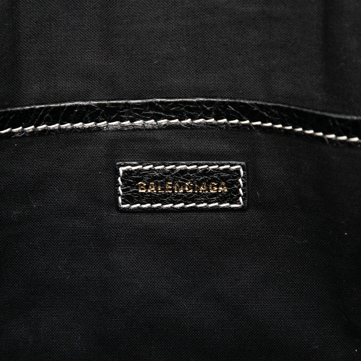 Balenciaga Lambskin Striped Bazar Clutch