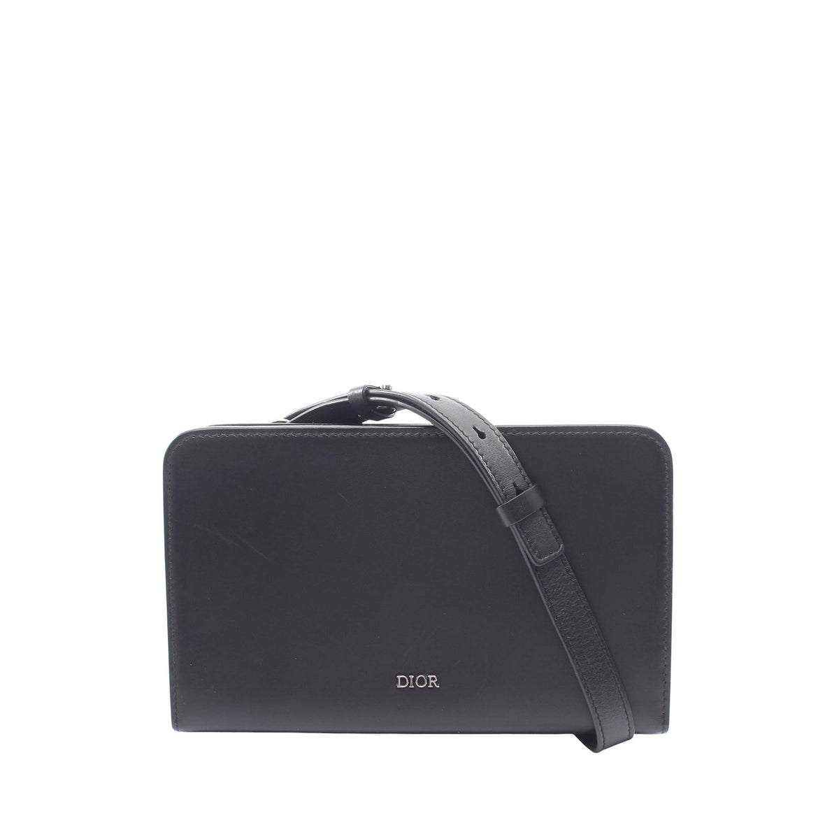 Dior Leather Dial Ultra Pouch Messenger Bag — Black