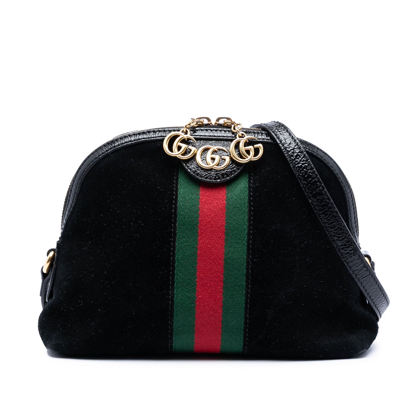 Gucci Small Suede Web Ophidia Dome Crossbody