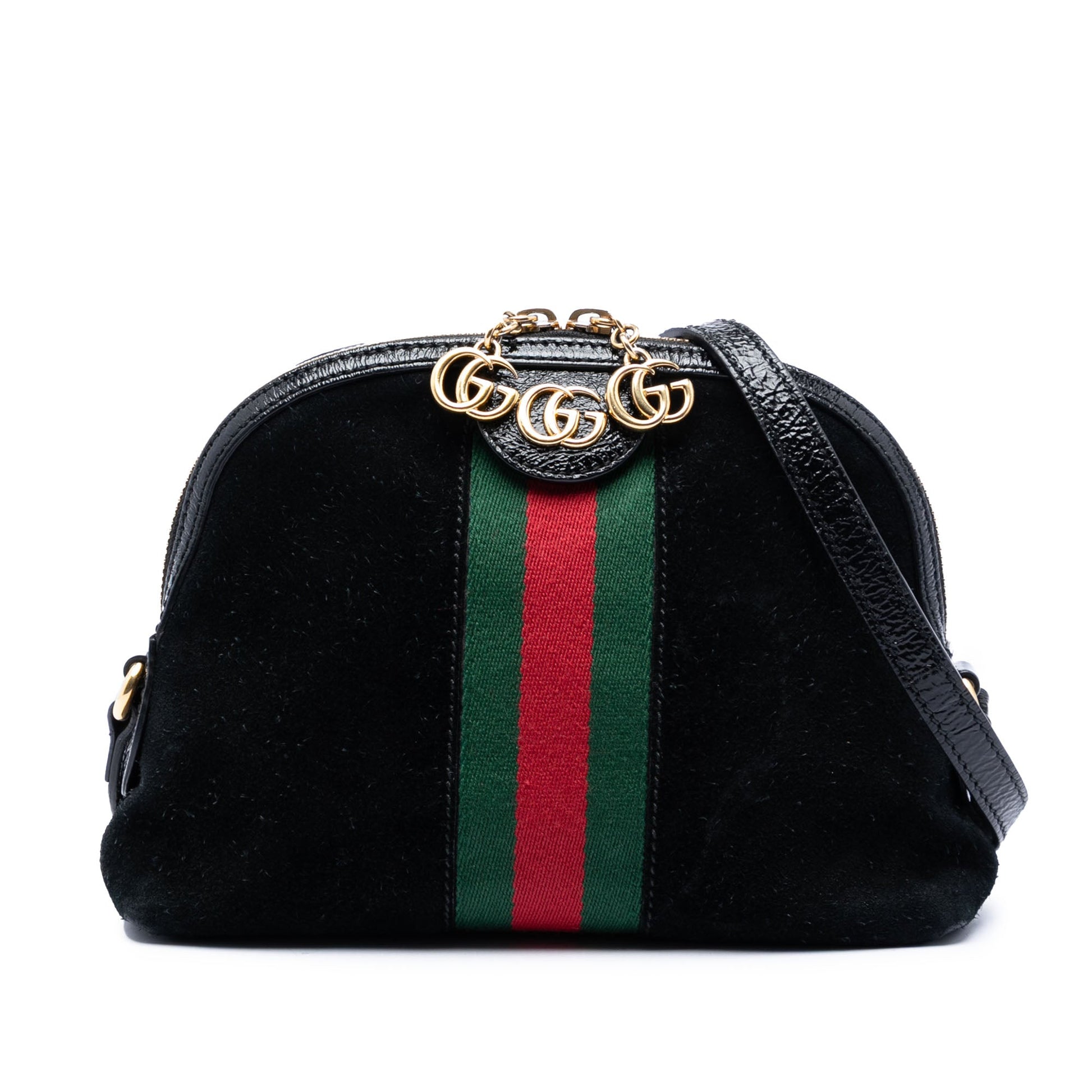 Gucci Small Suede Web Ophidia Dome Crossbody