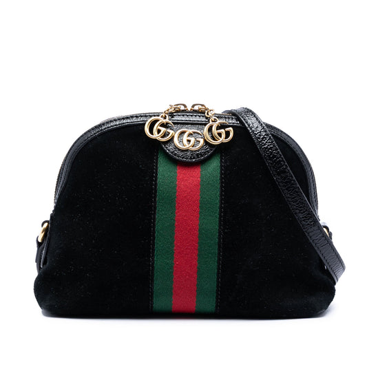 Gucci Small Suede Web Ophidia Dome Crossbody