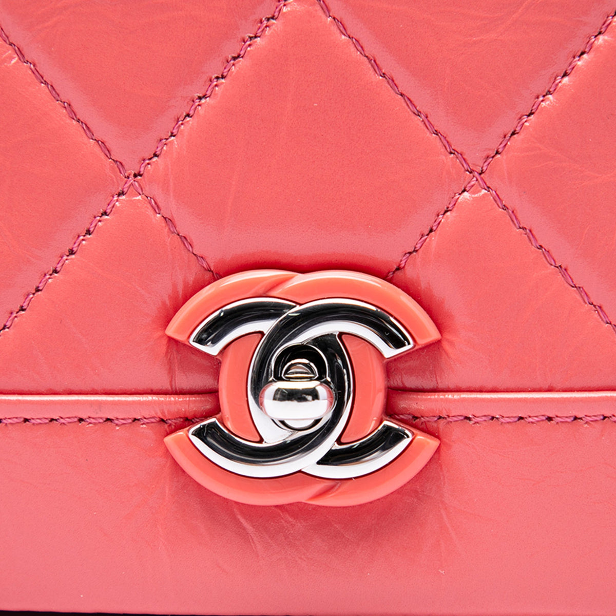 Chanel Small Quilted Crumpled Calfskin Bi Vintage Full Flap
