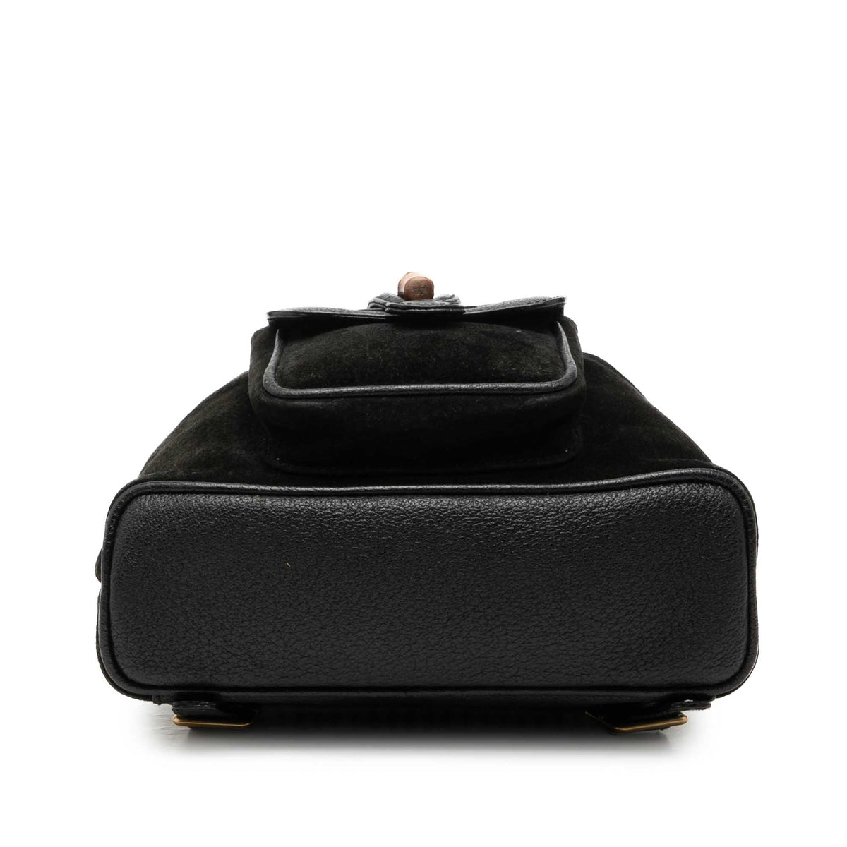 Gucci Suede Bamboo Drawstring Backpack