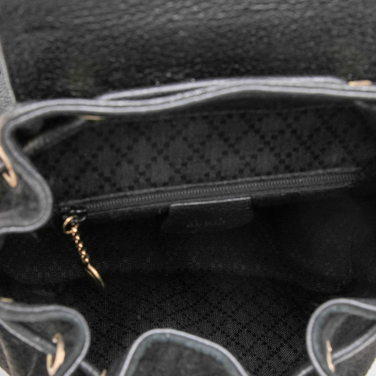 Gucci Suede Bamboo Drawstring Backpack