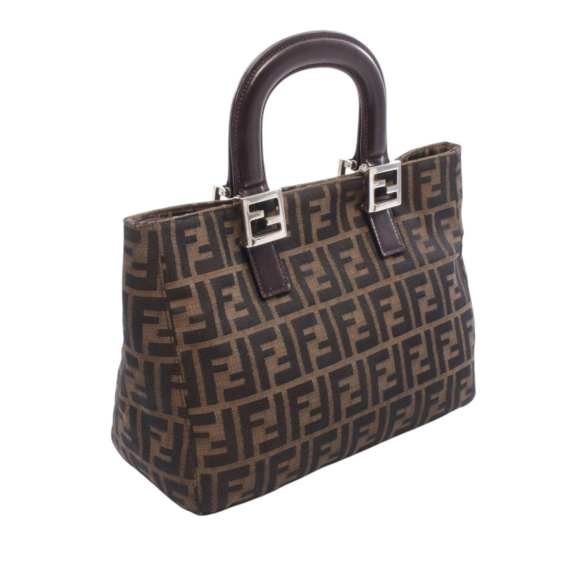 Fendi Zucca Handbag — Brown
