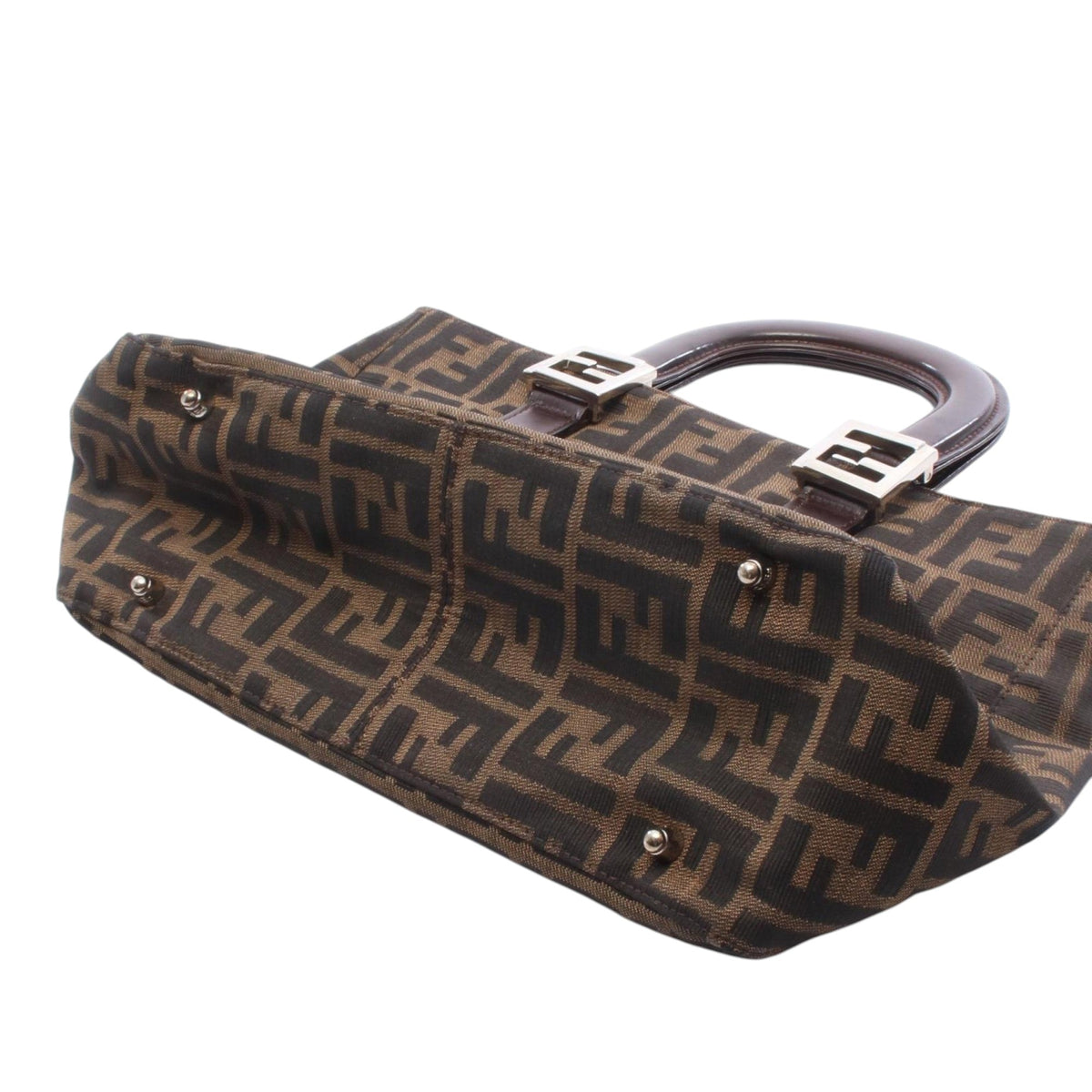 Fendi Zucca Handbag — Brown