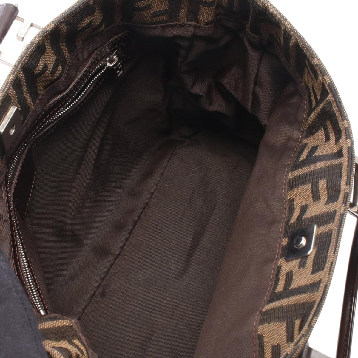 Fendi Zucca Handbag — Brown