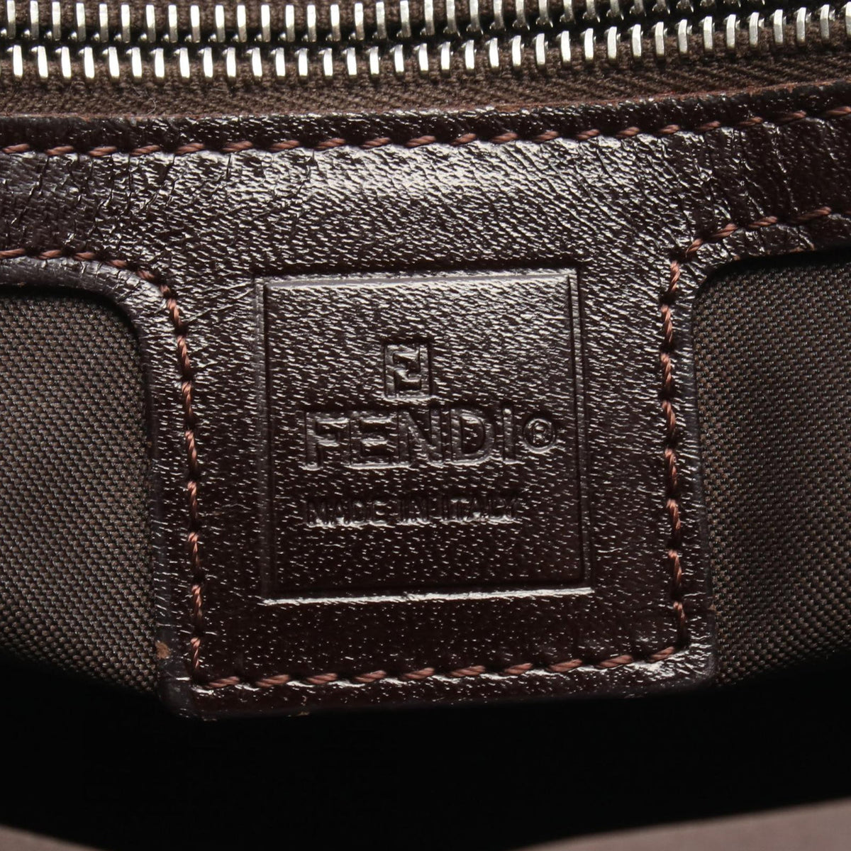 Fendi Zucca Handbag — Brown
