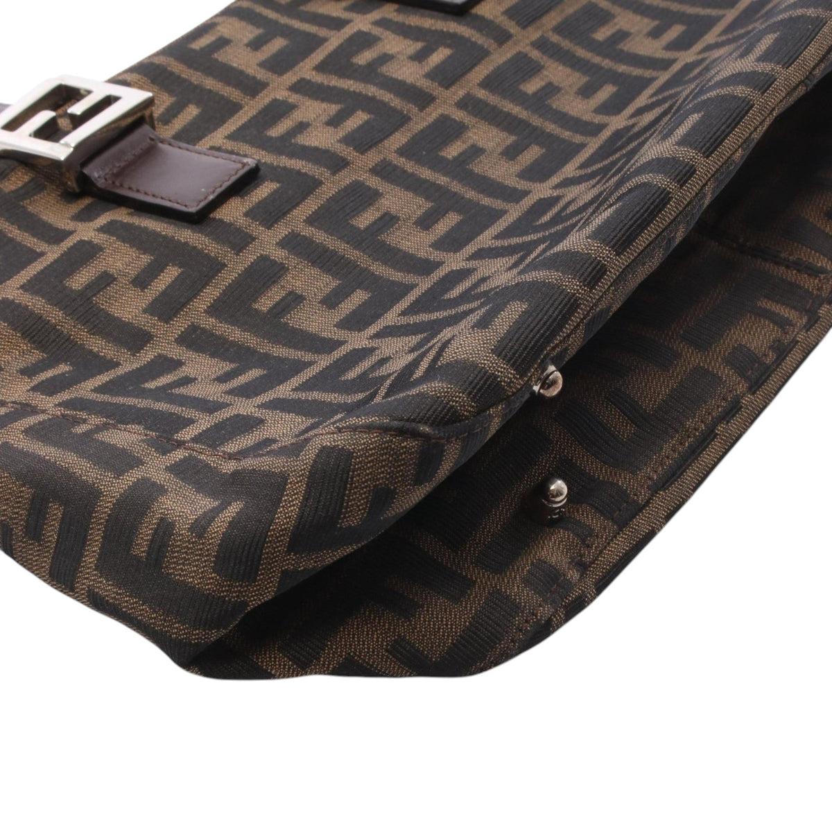 Fendi Zucca Handbag — Brown