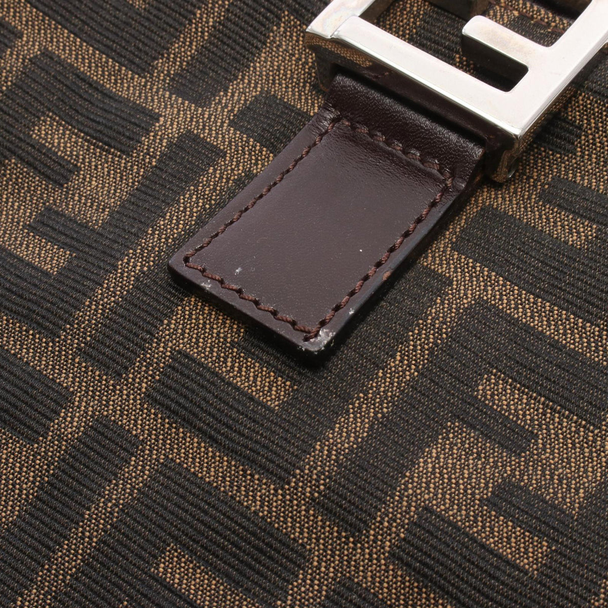 Fendi Zucca Handbag — Brown