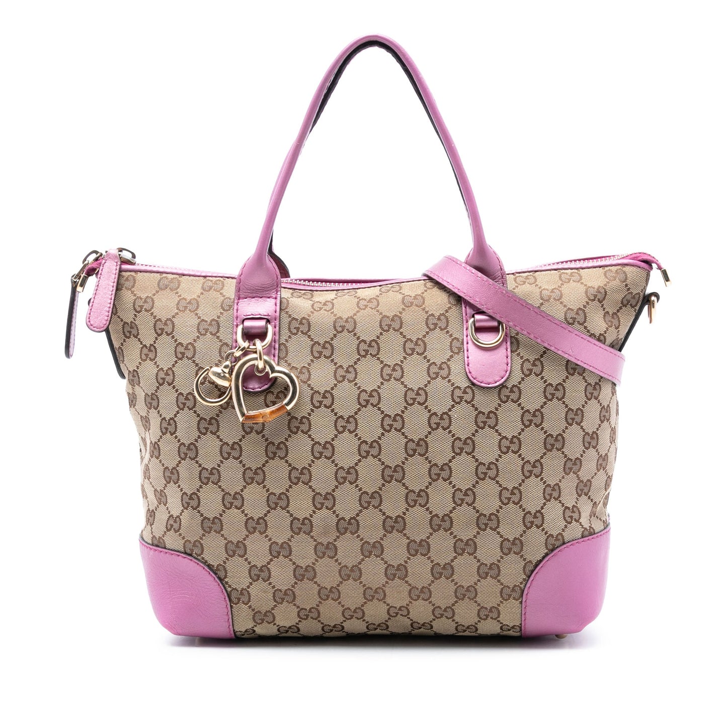 Gucci GG Canvas Heart Bit Satchel