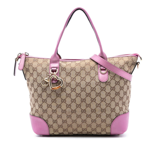 Gucci GG Canvas Heart Bit Satchel