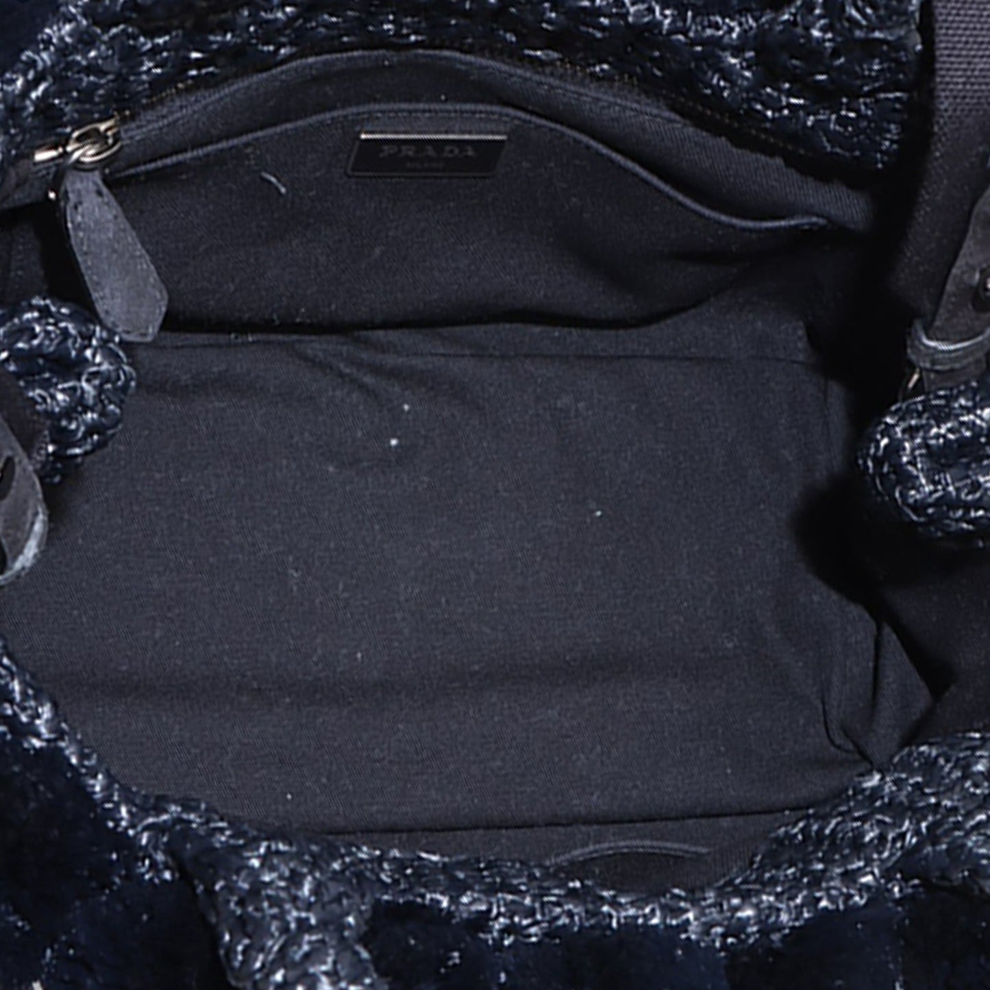 Prada Small Raffia Pompom Satchel