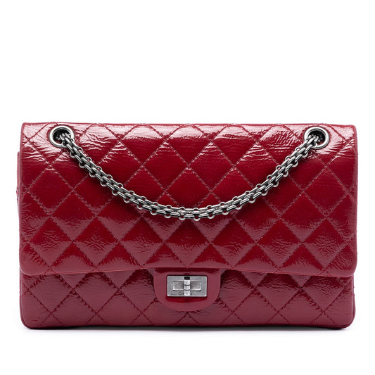 Chanel Quilted Crinkled Patent Reissue 2.55 Double Flap 226
