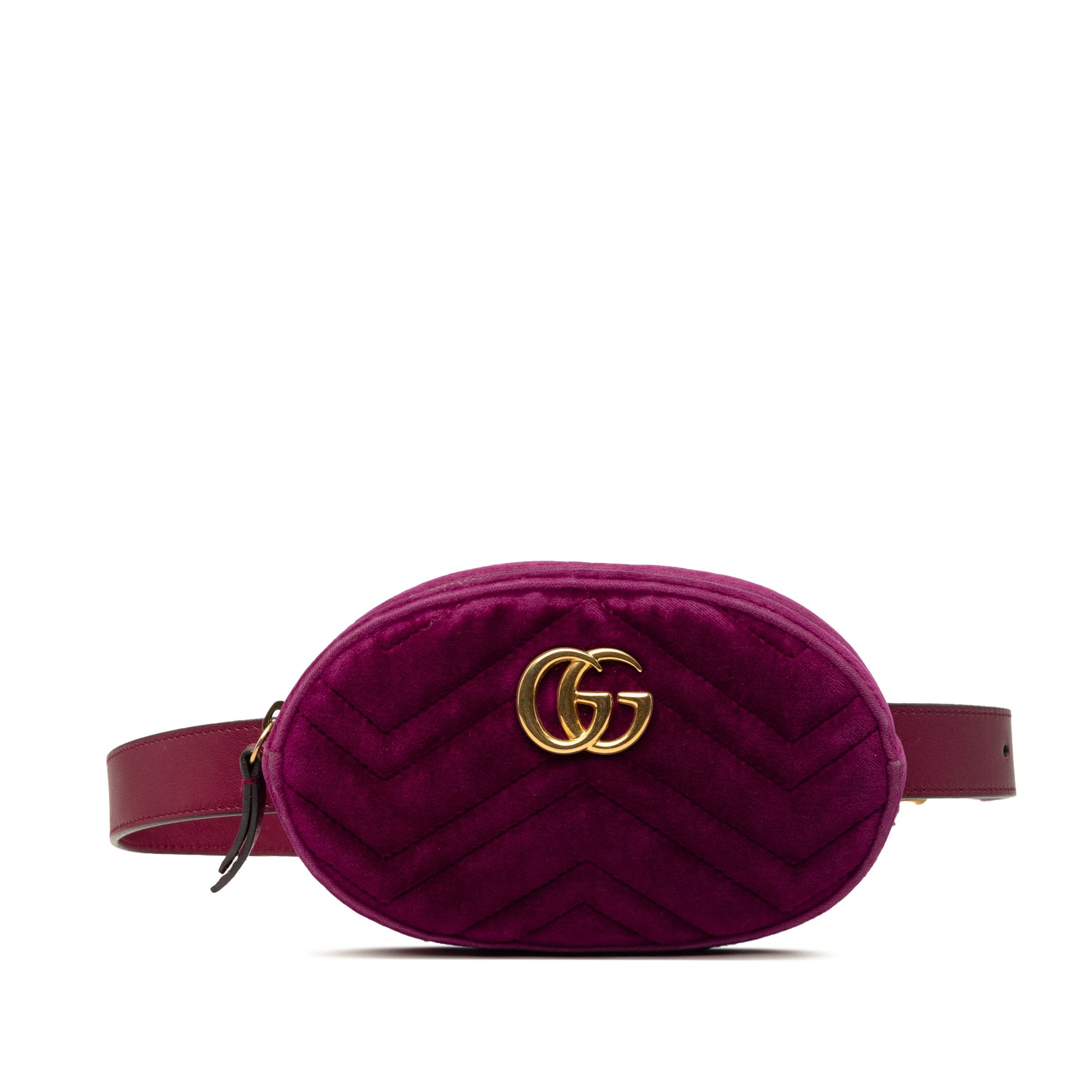 Gucci GG Marmont Matelasse Velvet Belt Bag