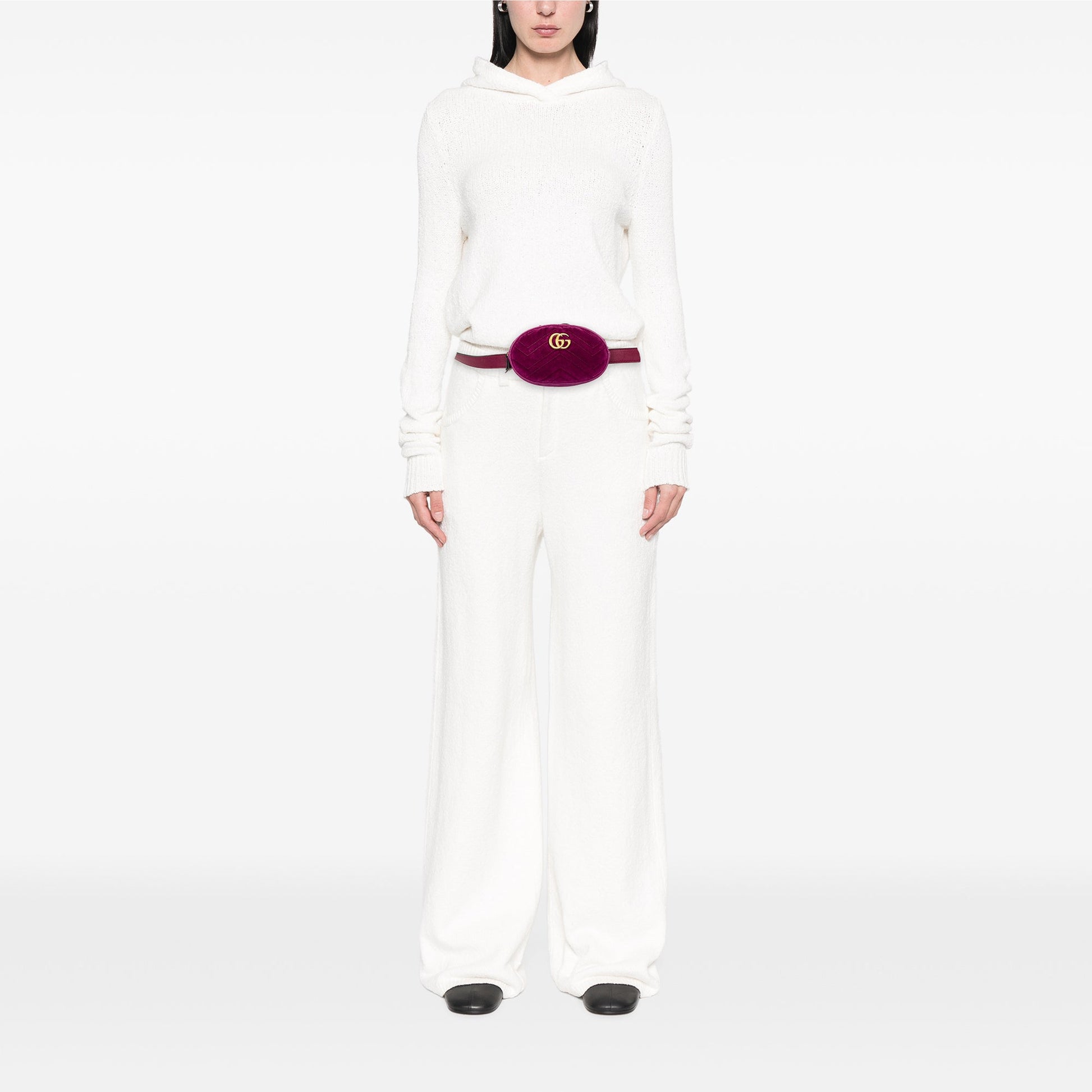 Gucci GG Marmont Matelasse Velvet Belt Bag