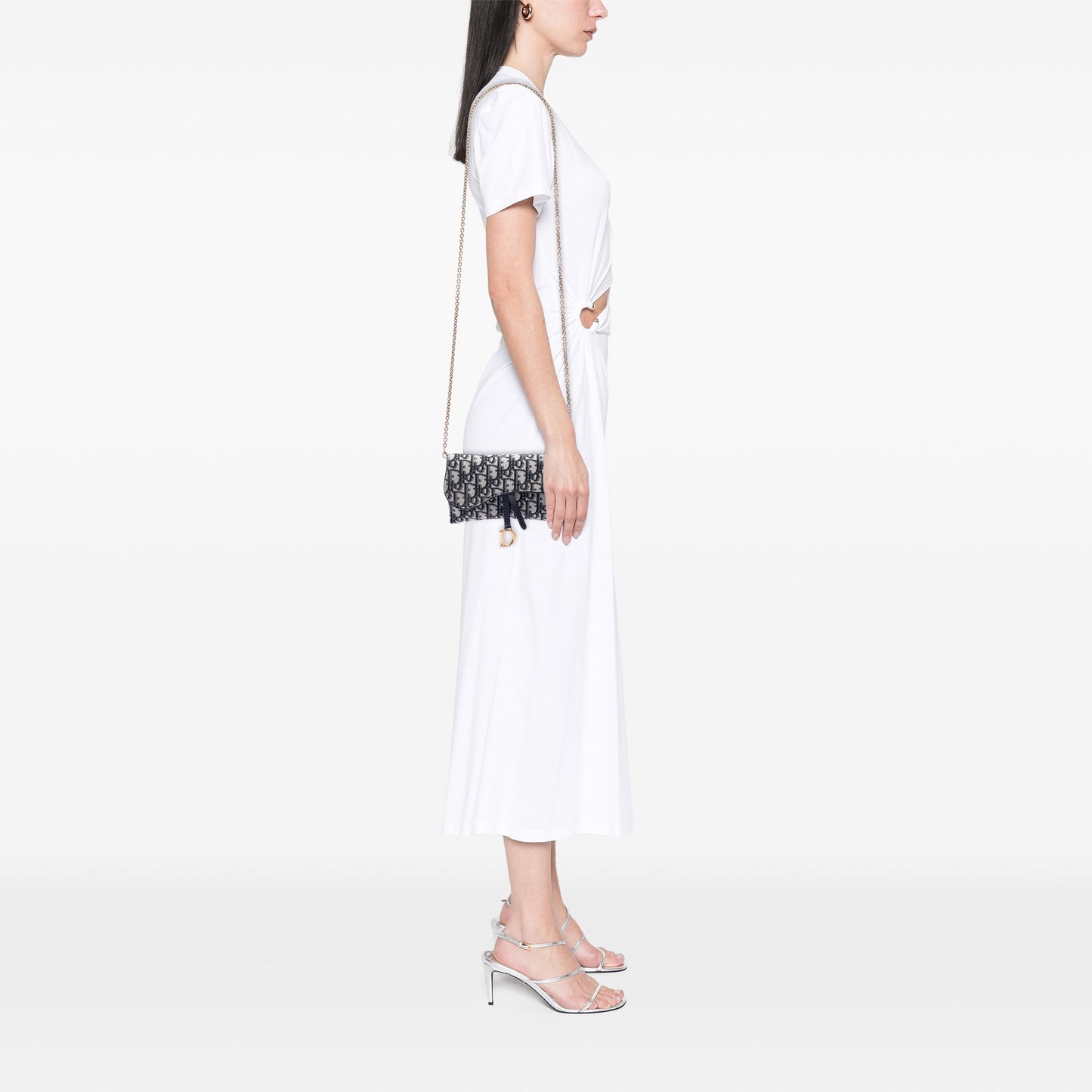 Dior Oblique Canvas Saddle Wallet On Chain