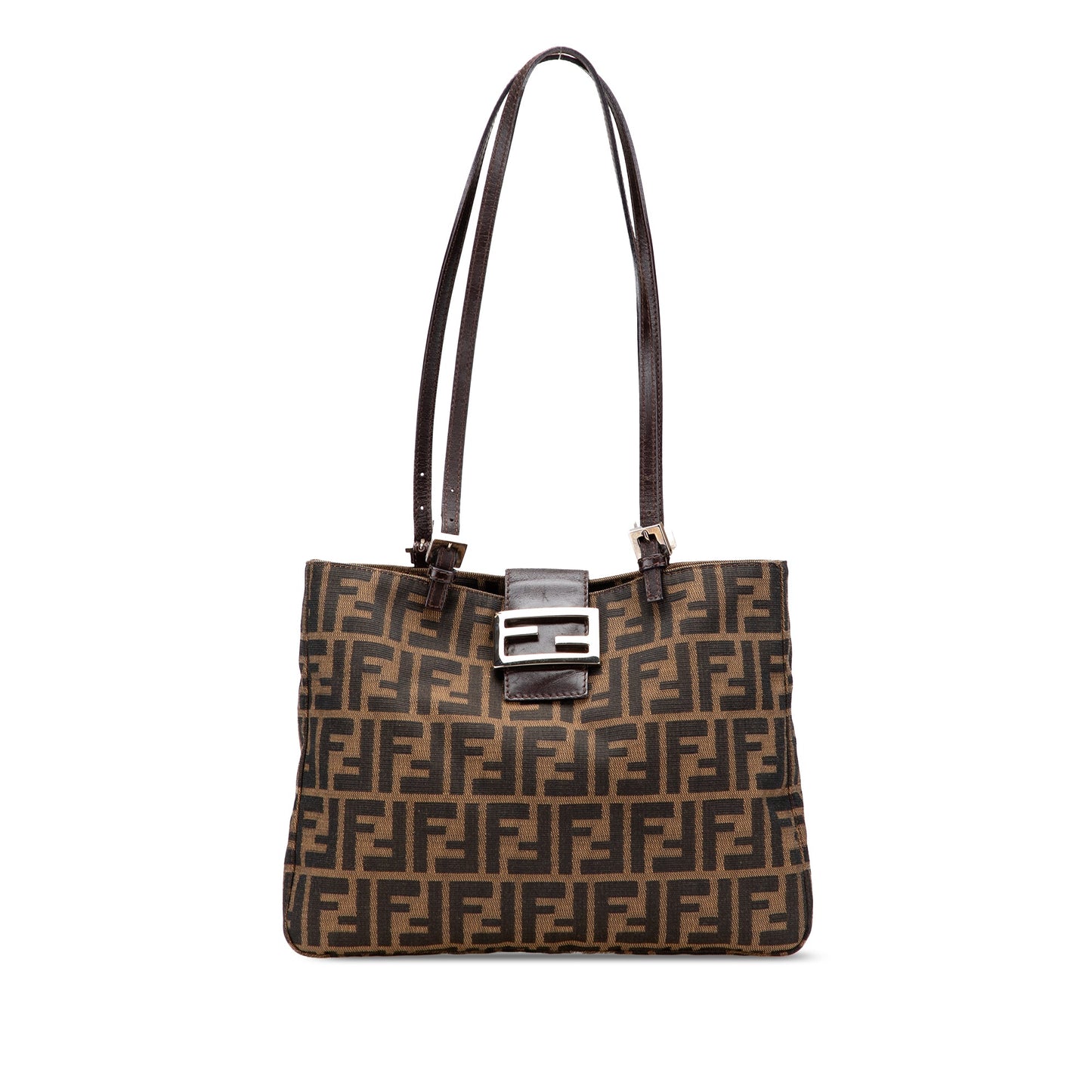Fendi Zucca Canvas Shoulder Bag