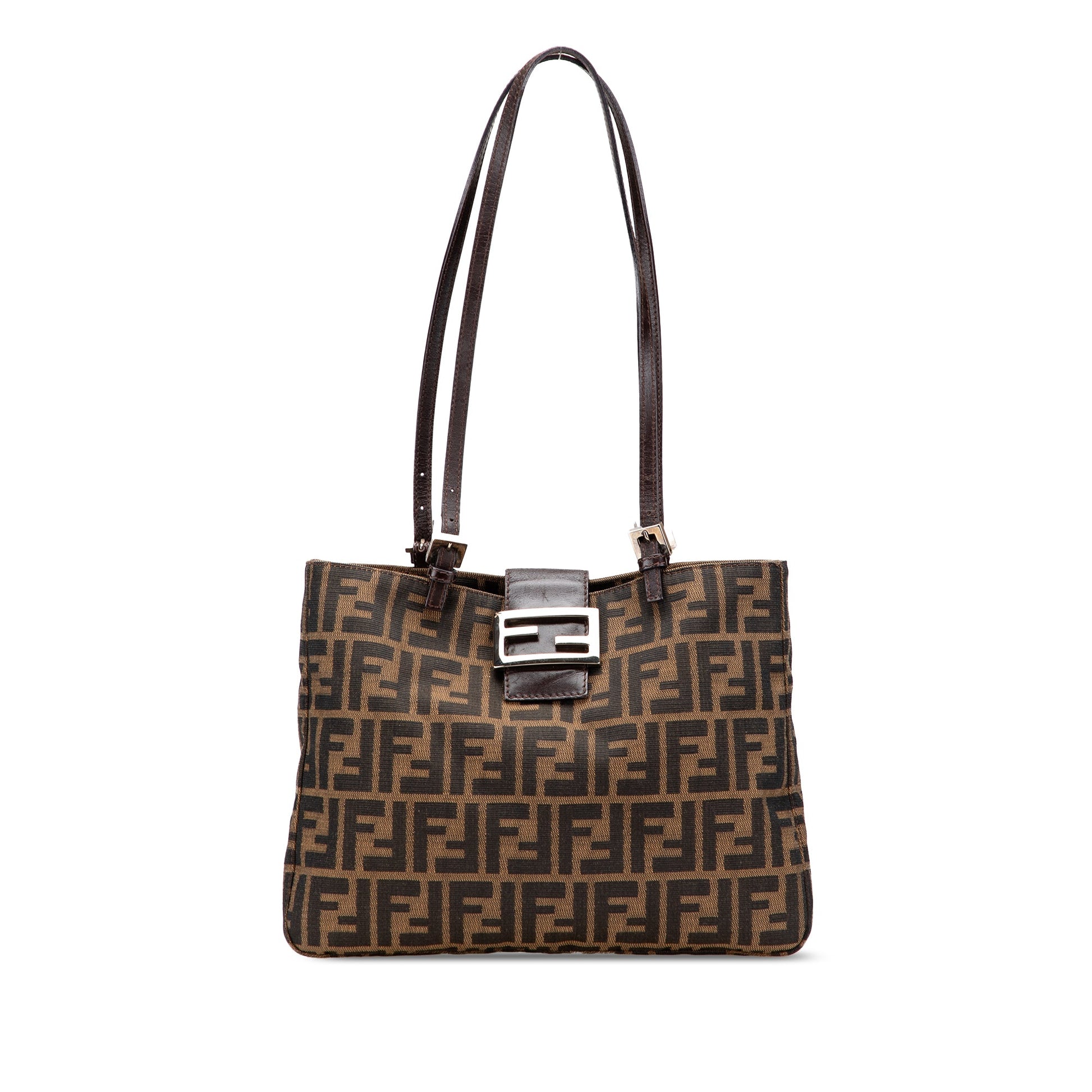 Fendi Zucca Canvas Shoulder Bag