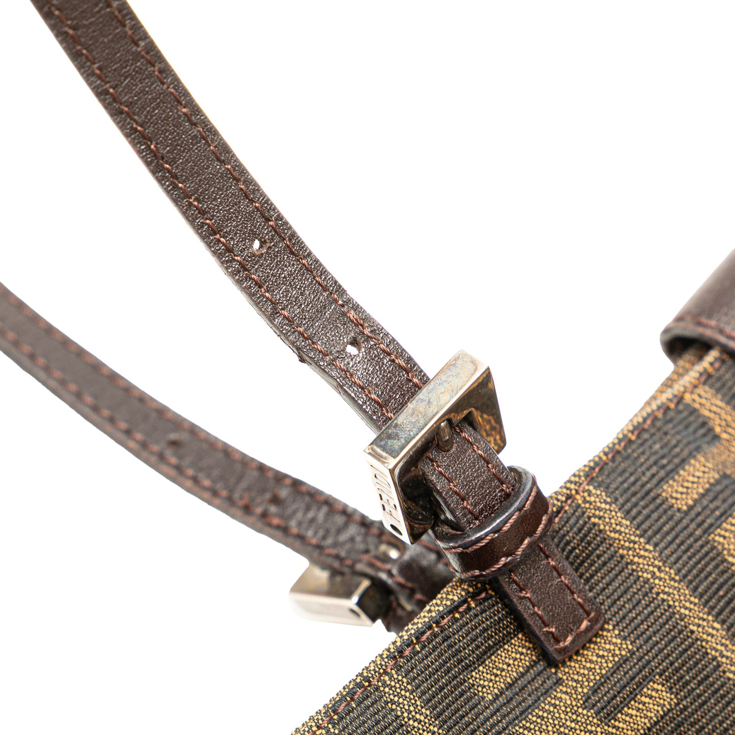 Fendi Zucca Canvas Shoulder Bag