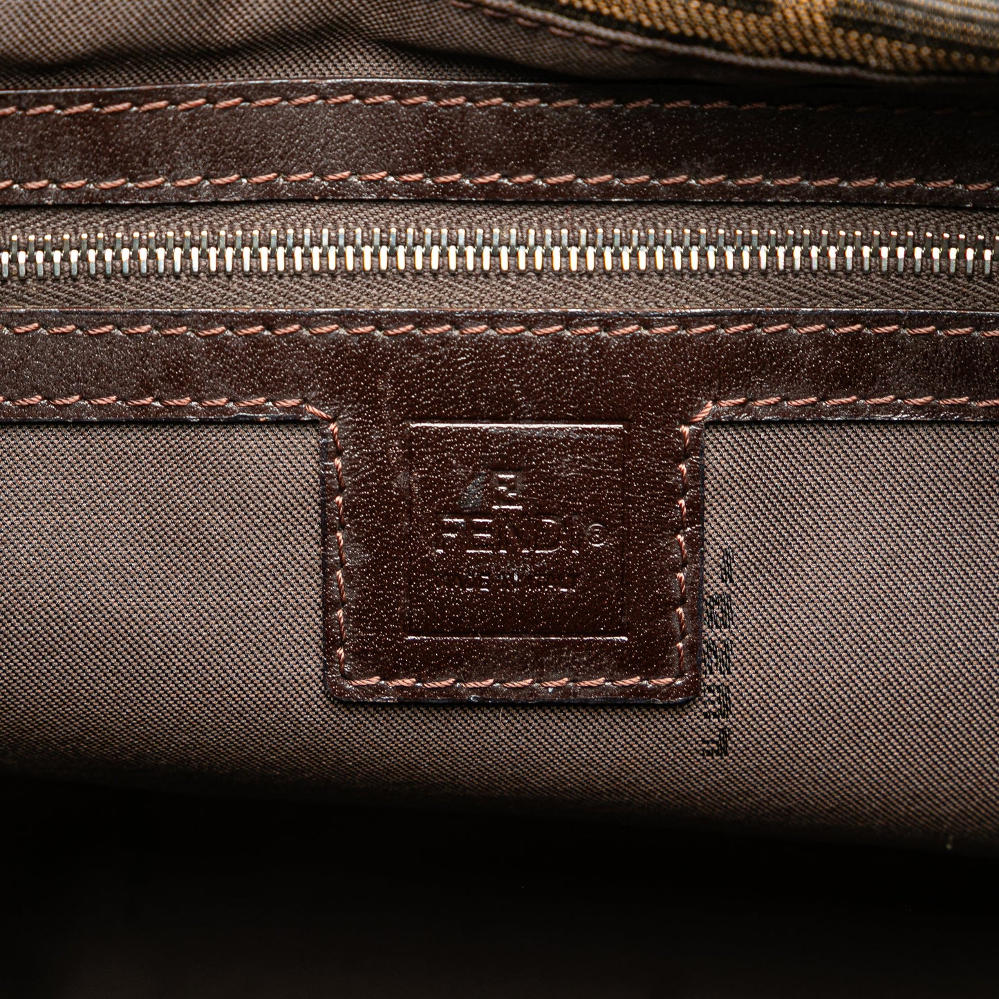 Fendi Zucca Canvas Shoulder Bag