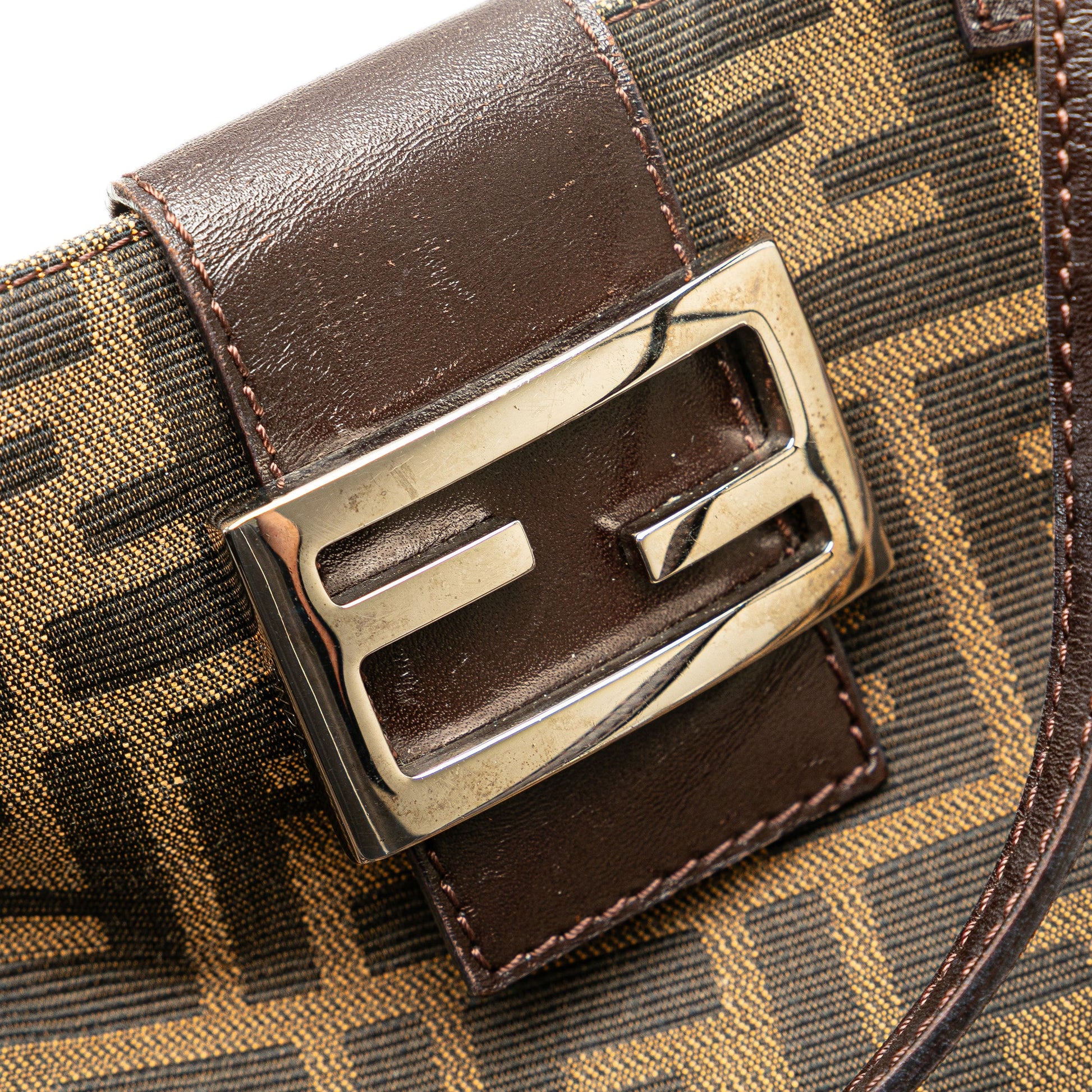 Fendi Zucca Canvas Shoulder Bag