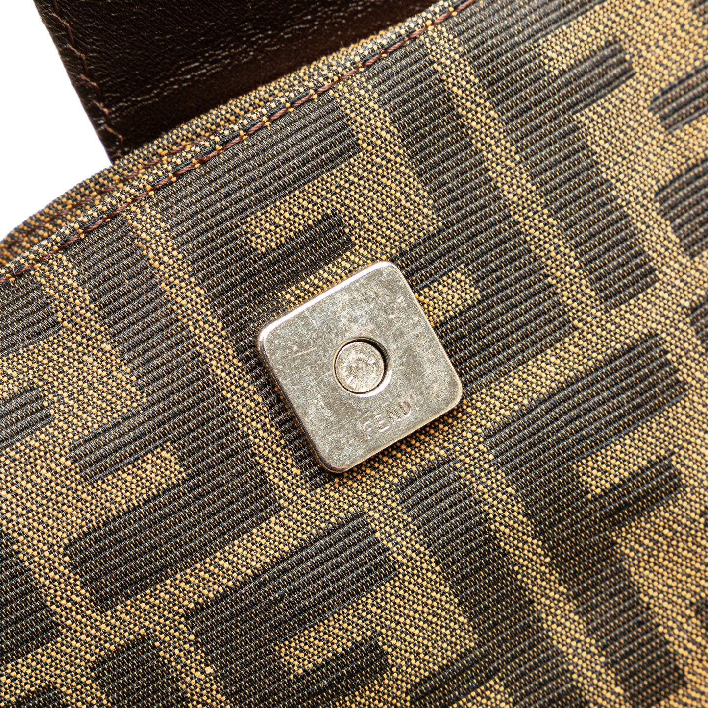 Fendi Zucca Canvas Shoulder Bag