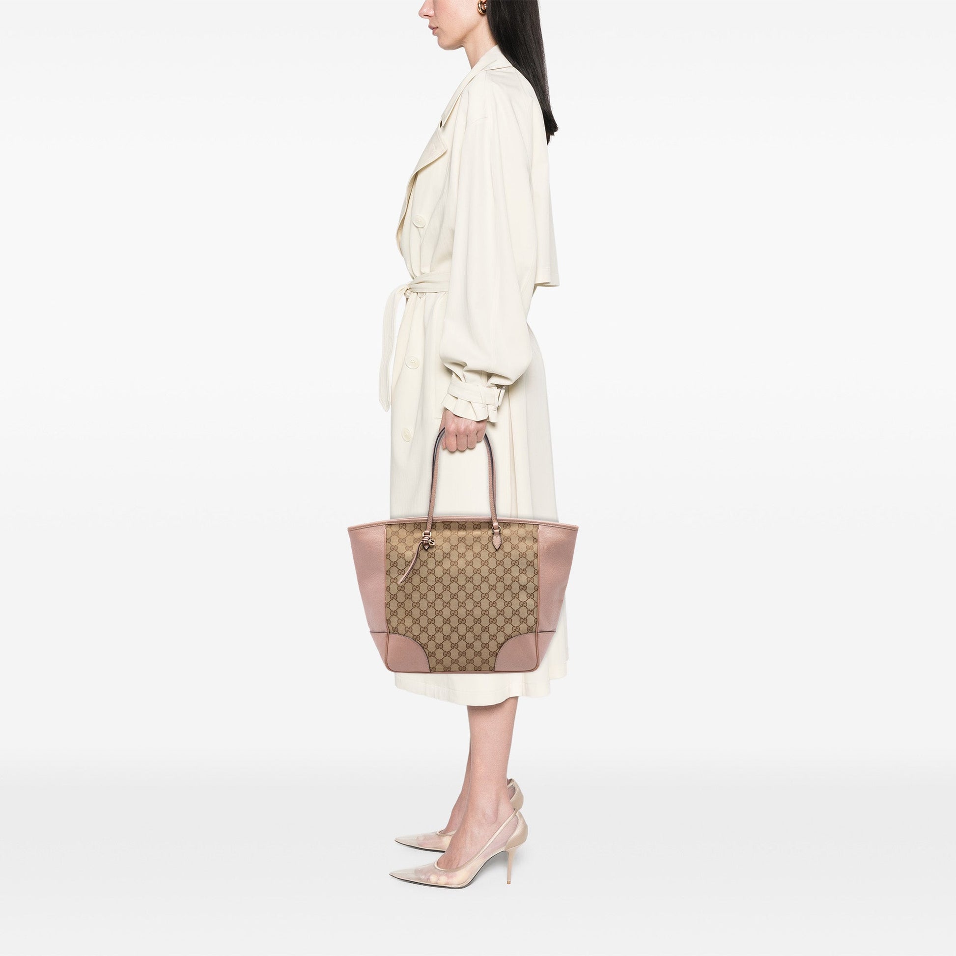 Gucci GG Canvas and Leather Bree Tote