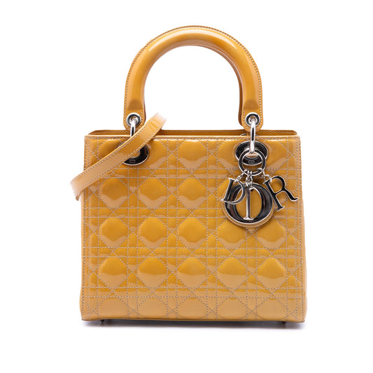 Dior Medium Patent Cannage Lady Dior