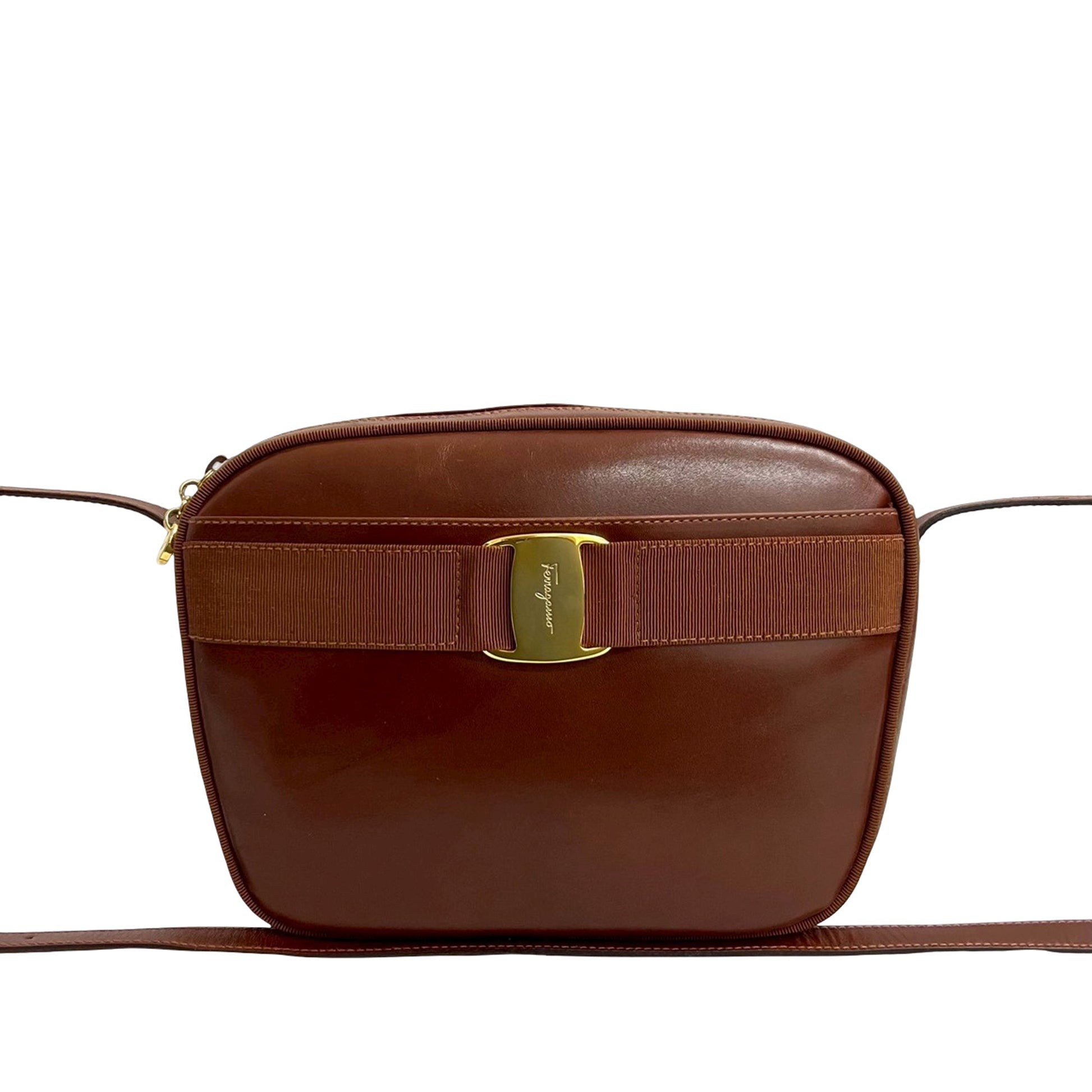 Ferragamo Leather Vara Crossbody