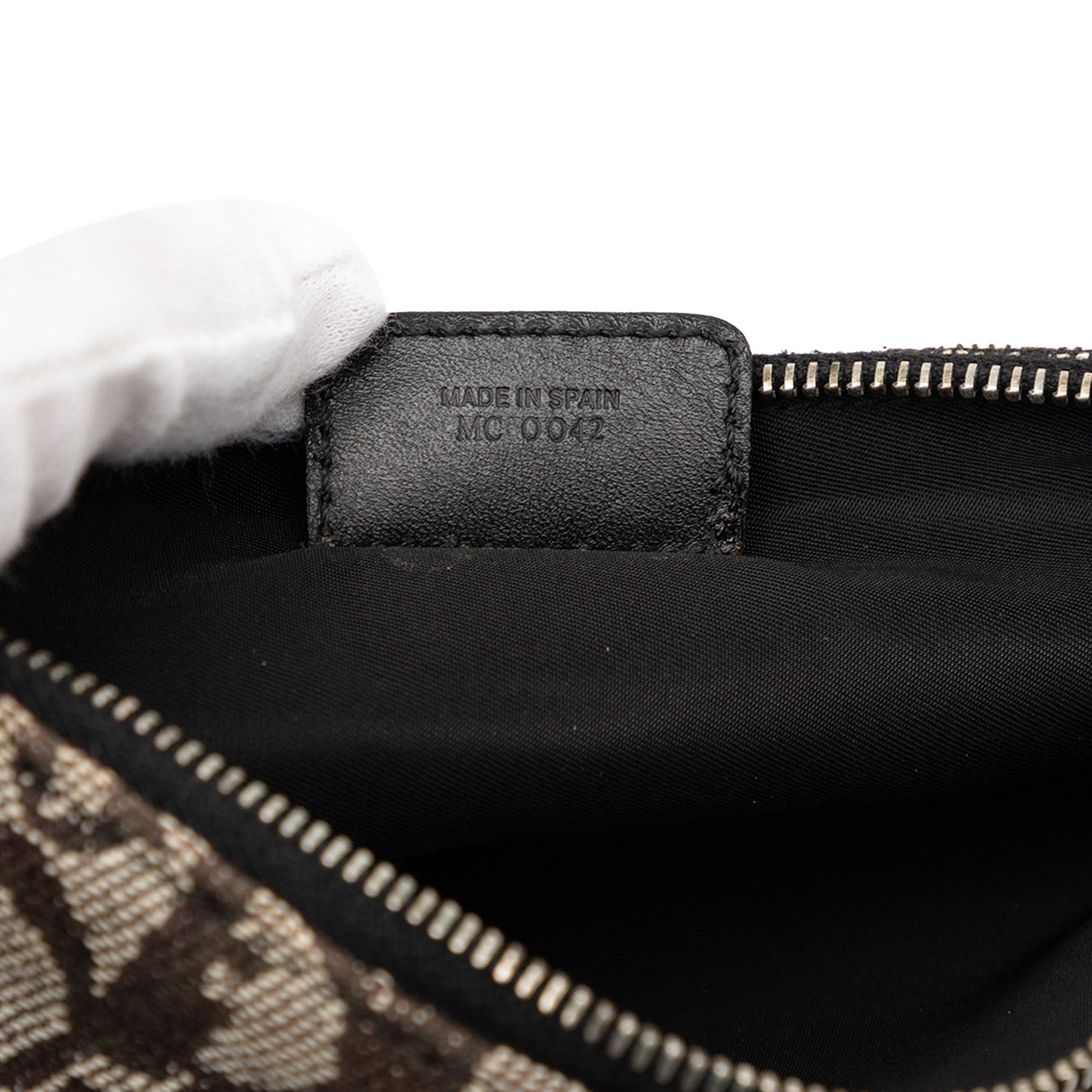 Dior Mini Diorissimo Canvas Saddle Pochette