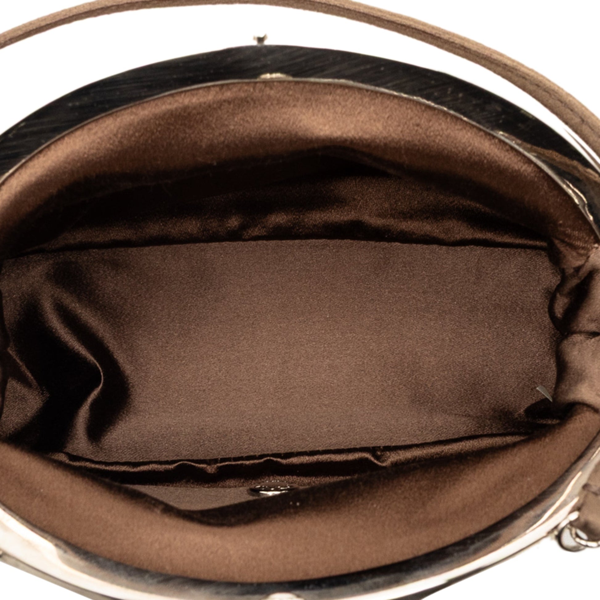Prada Satin Kiss Lock Handbag