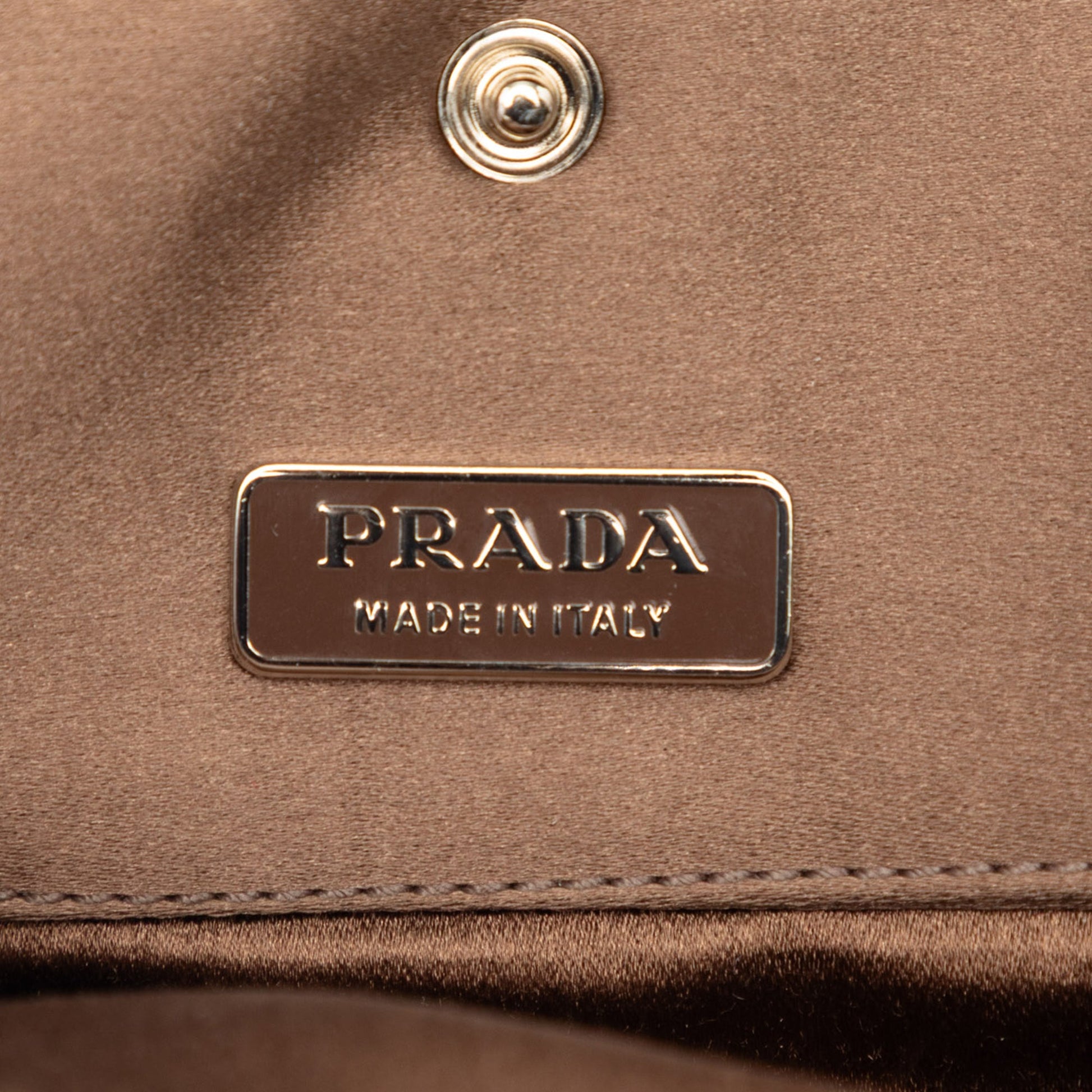 Prada Satin Kiss Lock Handbag