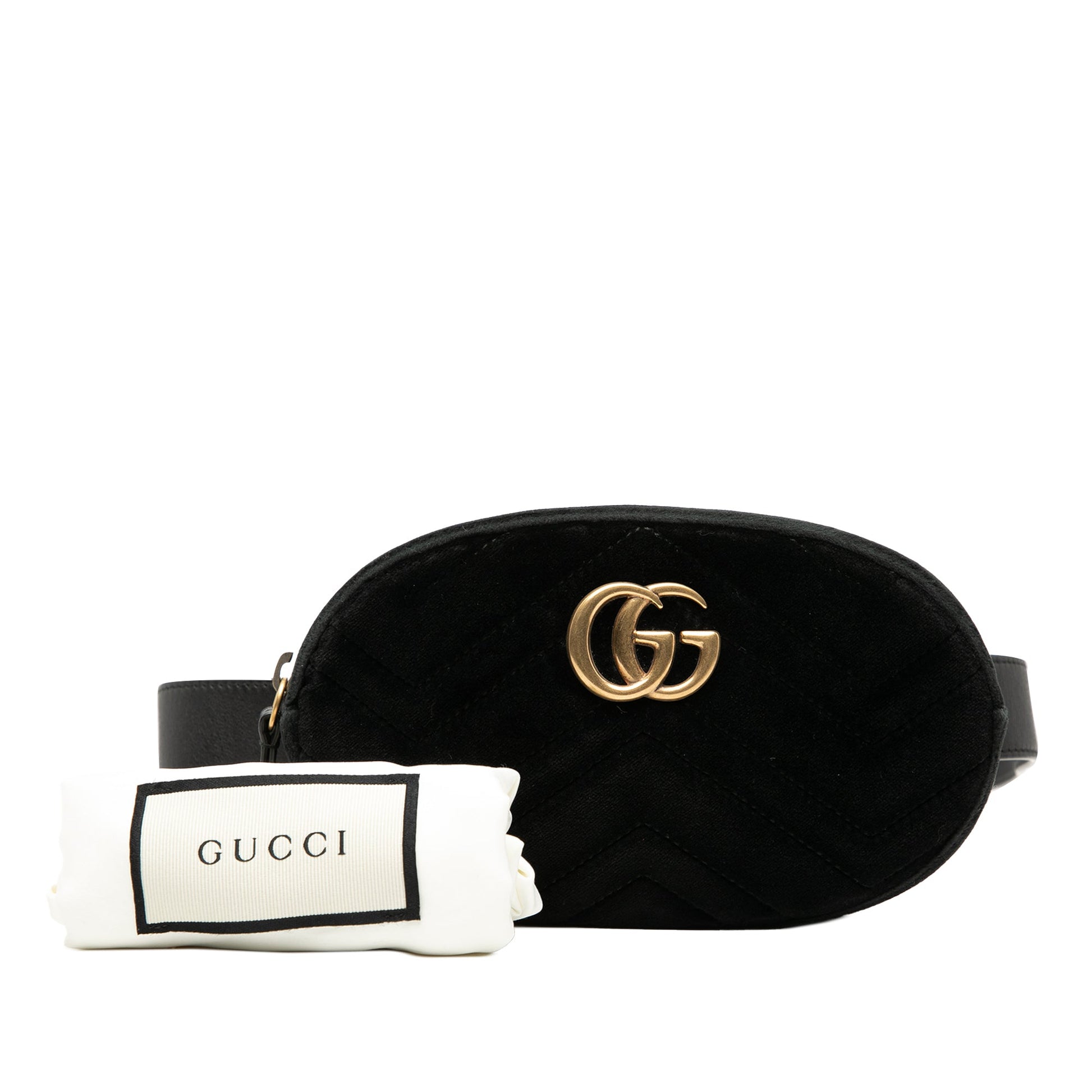 Gucci GG Marmont Matelasse Velvet Belt Bag