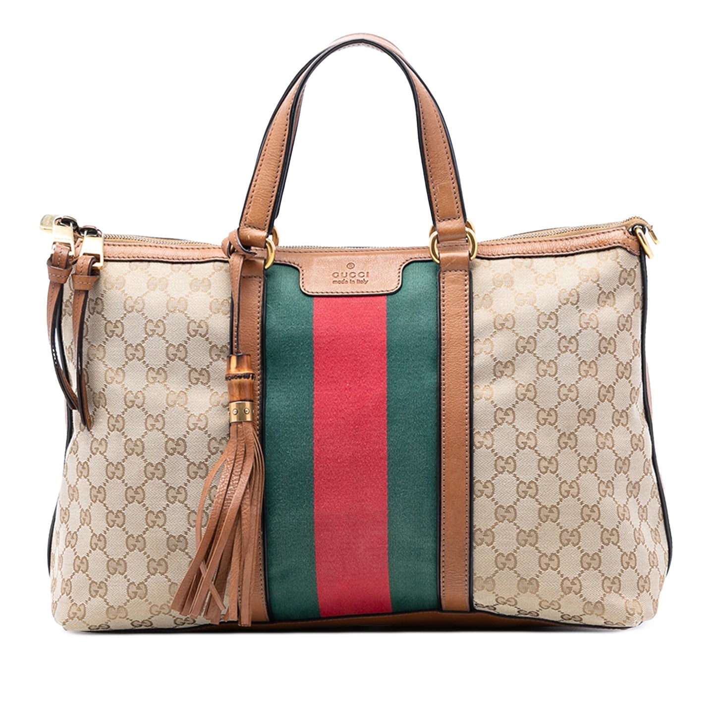 Medium GG Canvas Web Rania Top Handle Bag