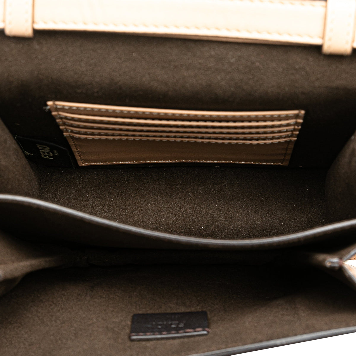 Fendi Leather Crystal Fab Crossbody
