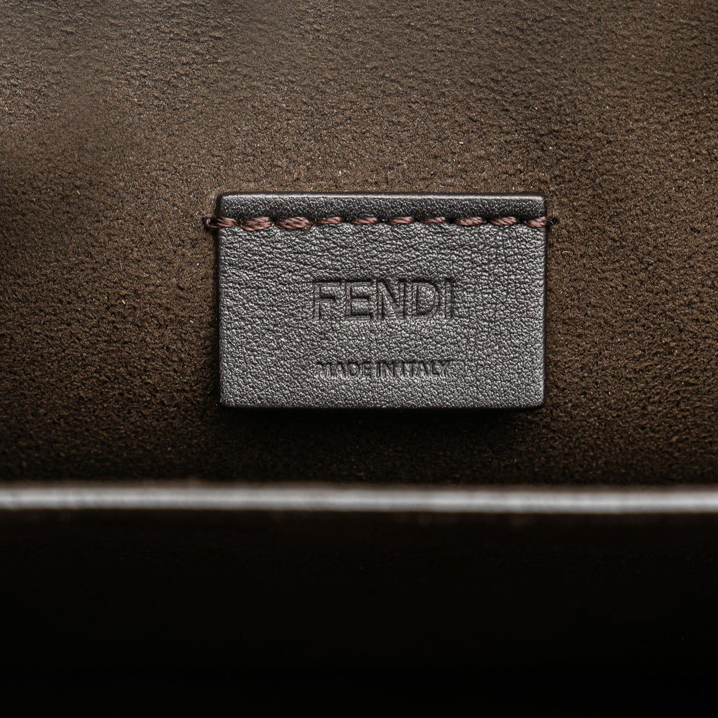 Fendi Leather Crystal Fab Crossbody
