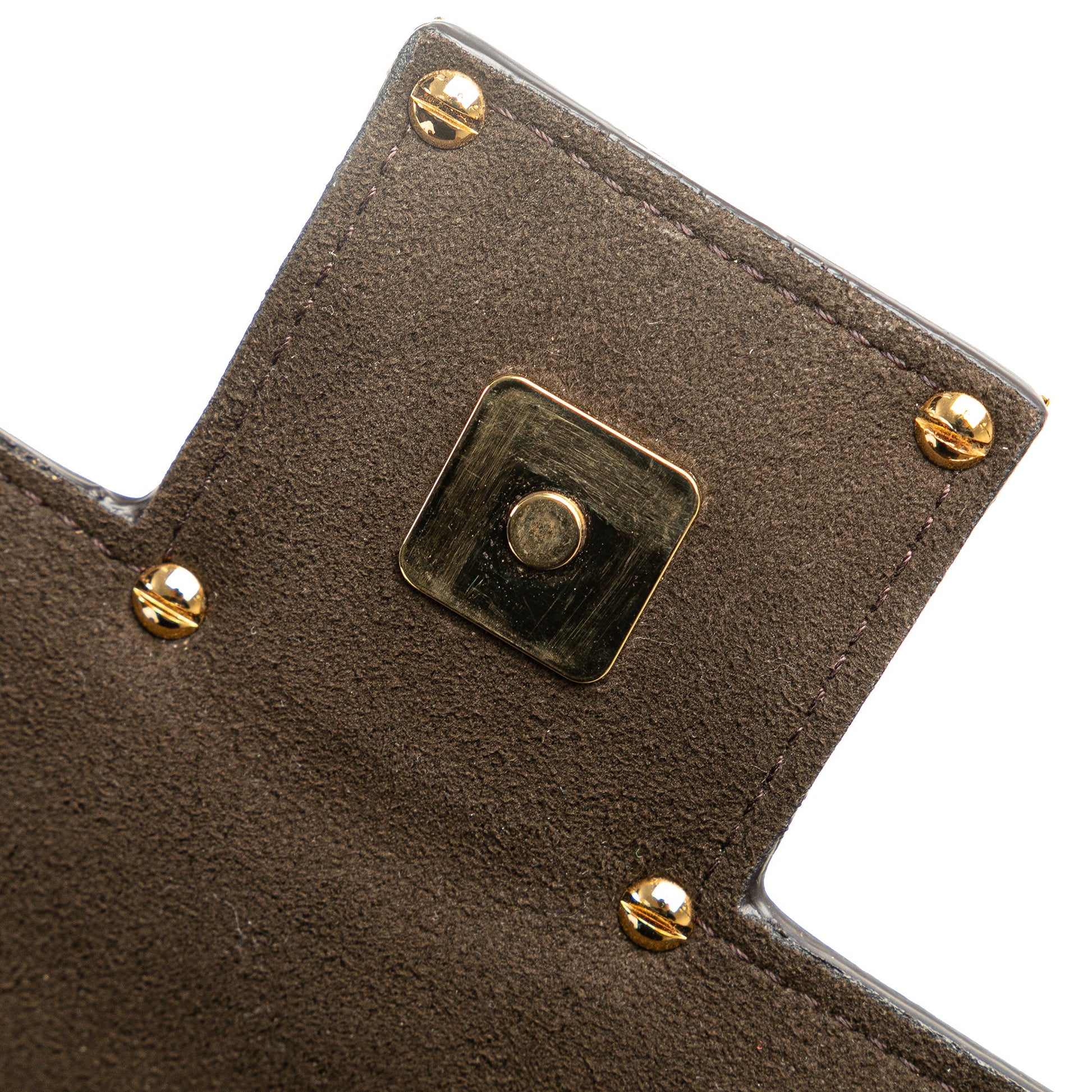 Fendi Leather Crystal Fab Crossbody