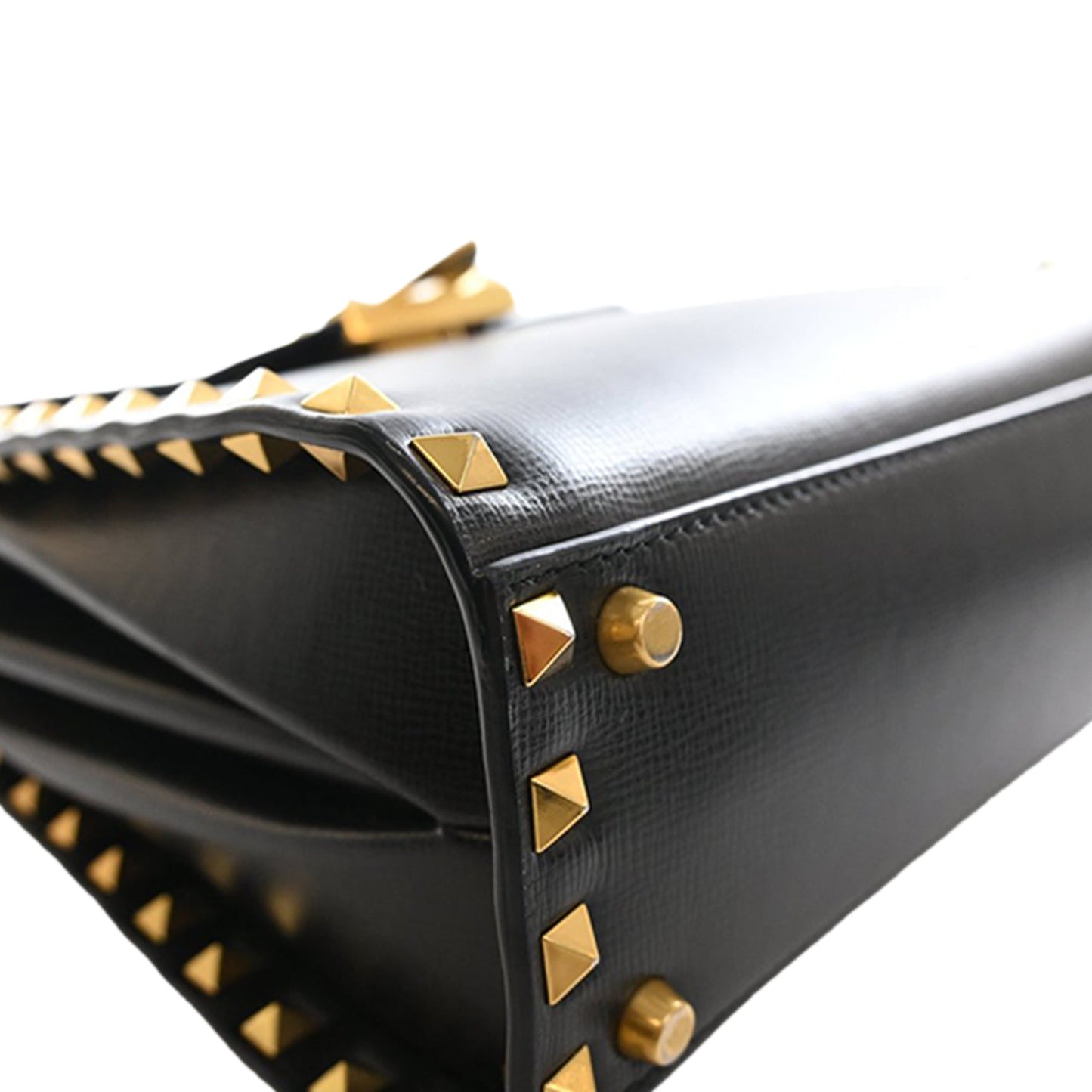 Valentino Small Leather Rockstud Alcove Top Handle Bag